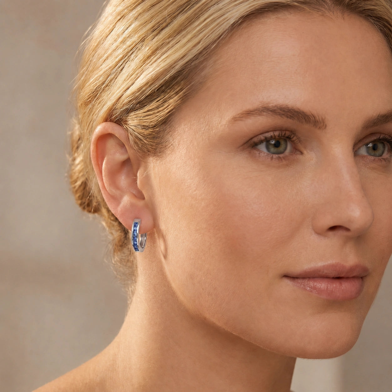 White Gold Earrings Tanzanite 10K — Rachele