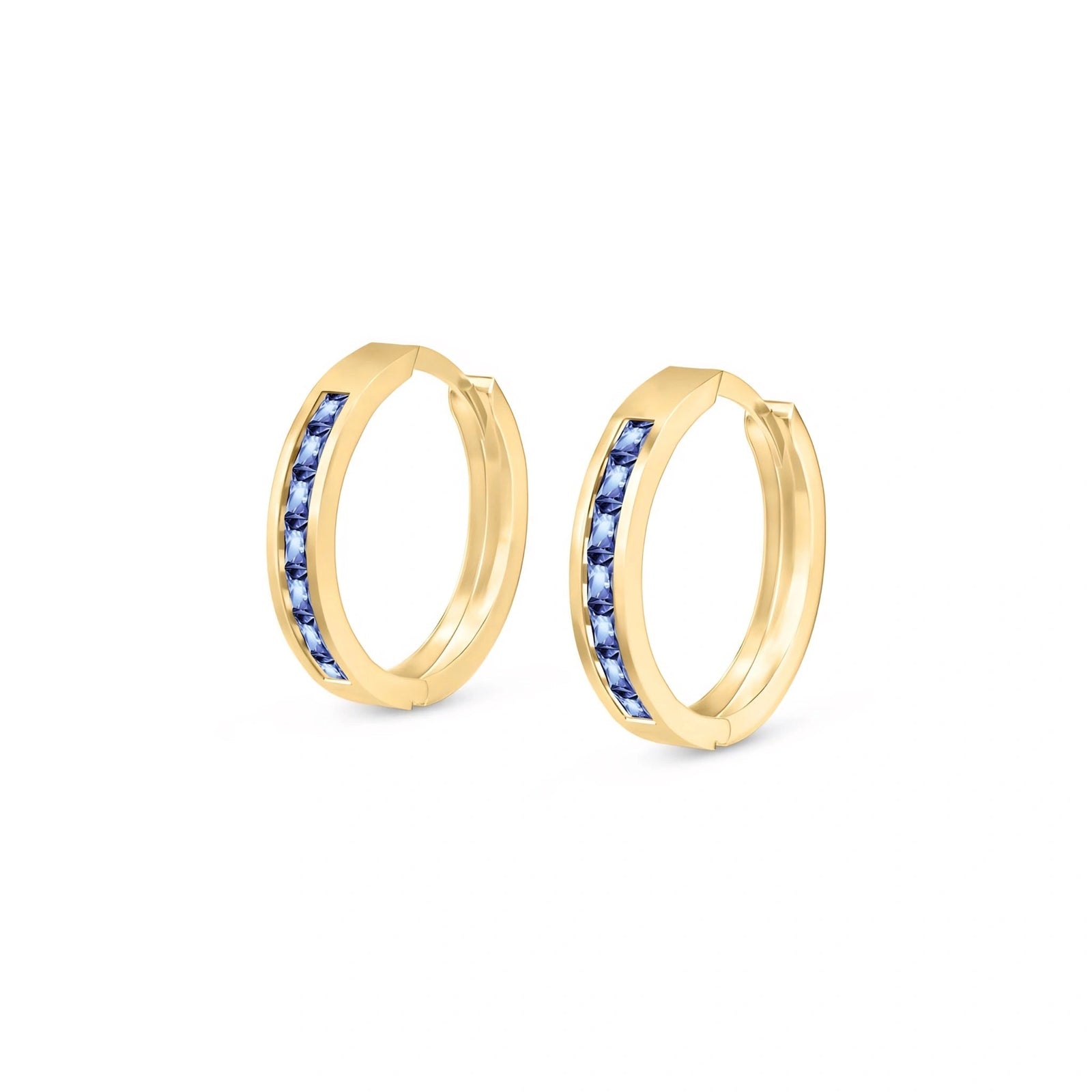 Yellow Gold Earrings Tanzanite 10K — Rachele