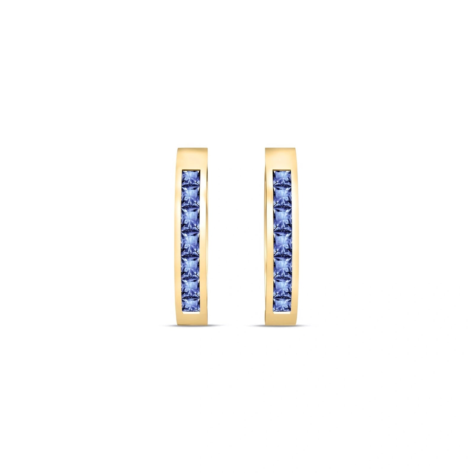 Yellow Gold Earrings Tanzanite 10K — Rachele