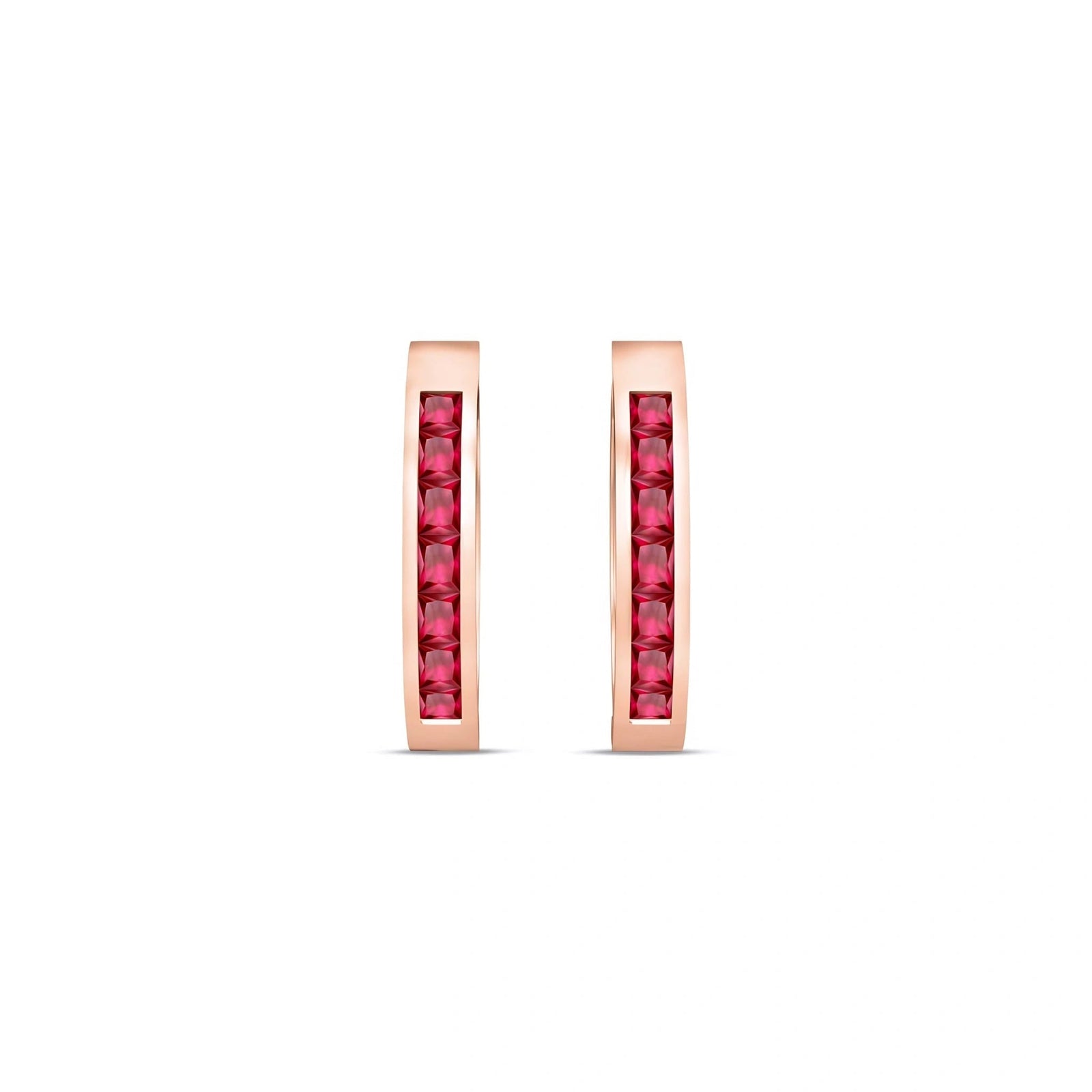 Rose Gold Earrings Ruby 10K — Rachele