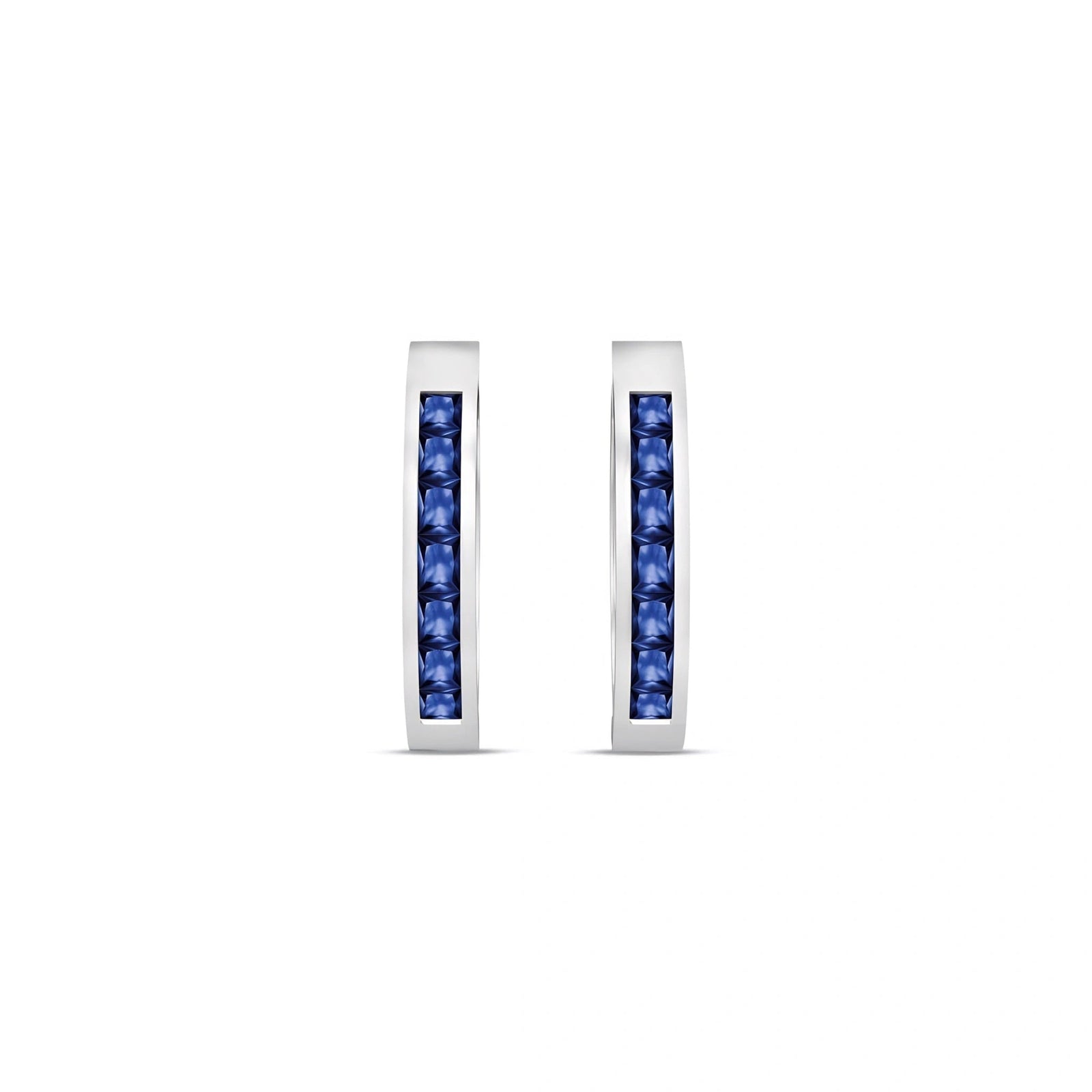White Gold Earrings Sapphire 10K — Rachele