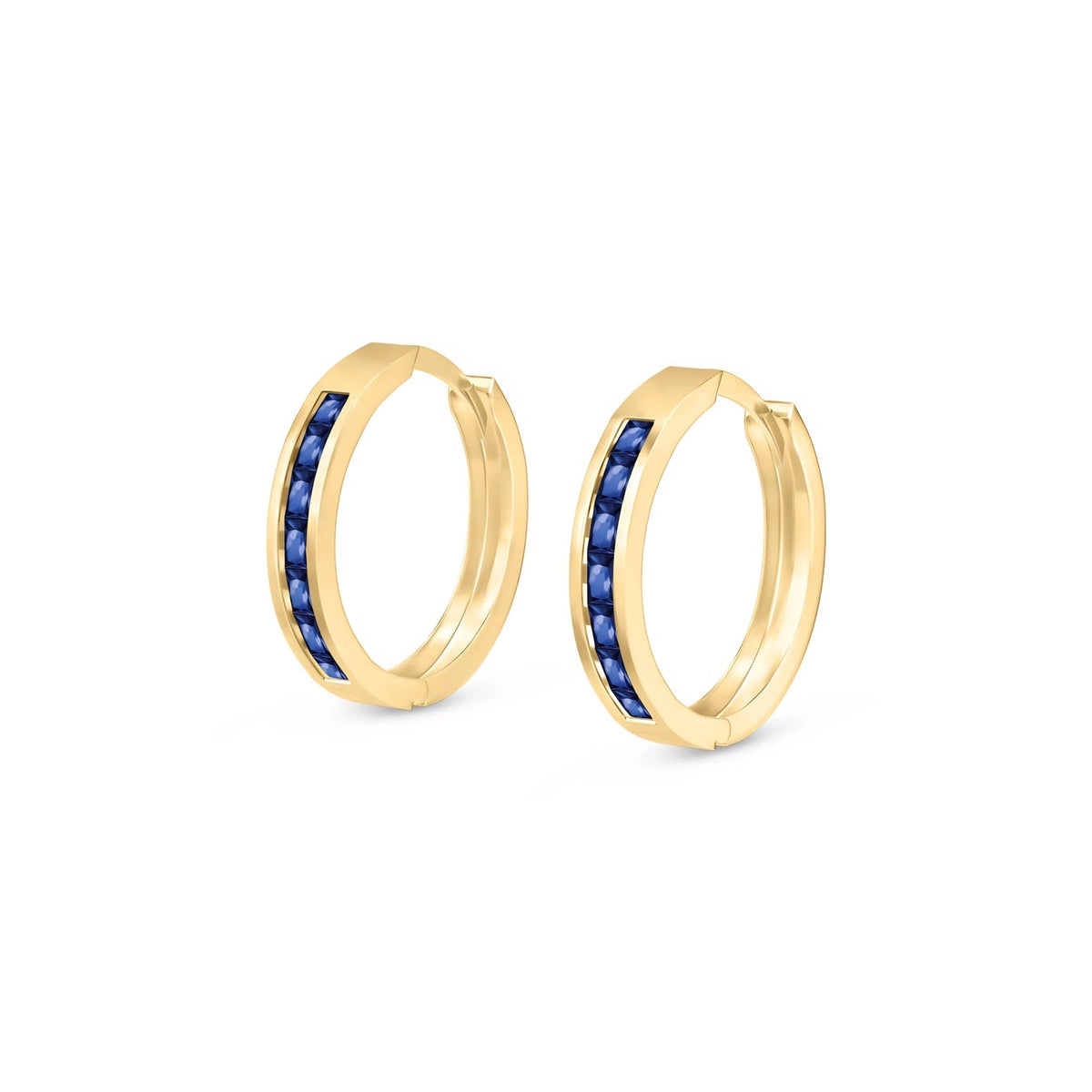 Yellow Gold Earrings Sapphire 10K — Rachele