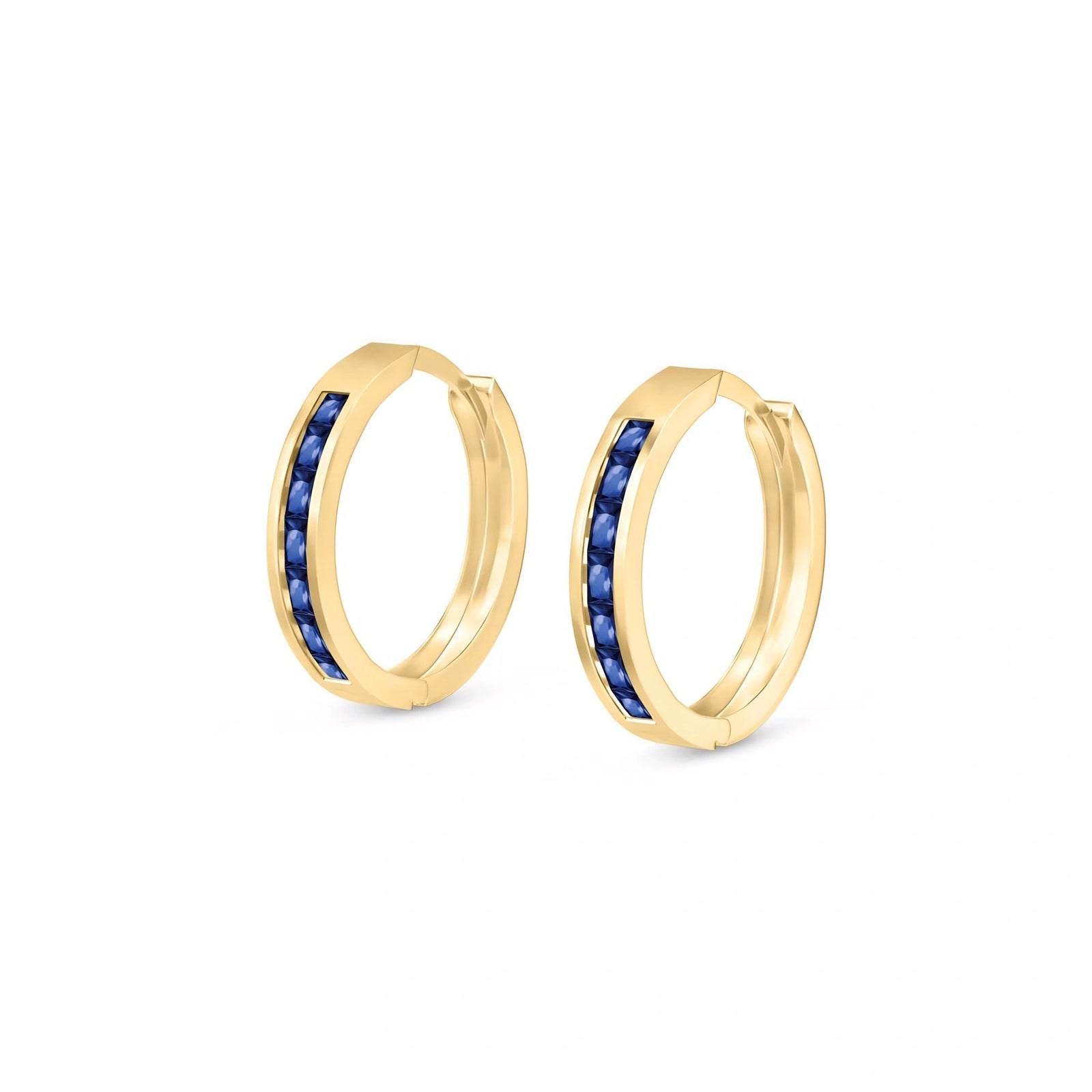 Yellow Gold Earrings Sapphire 10K — Rachele