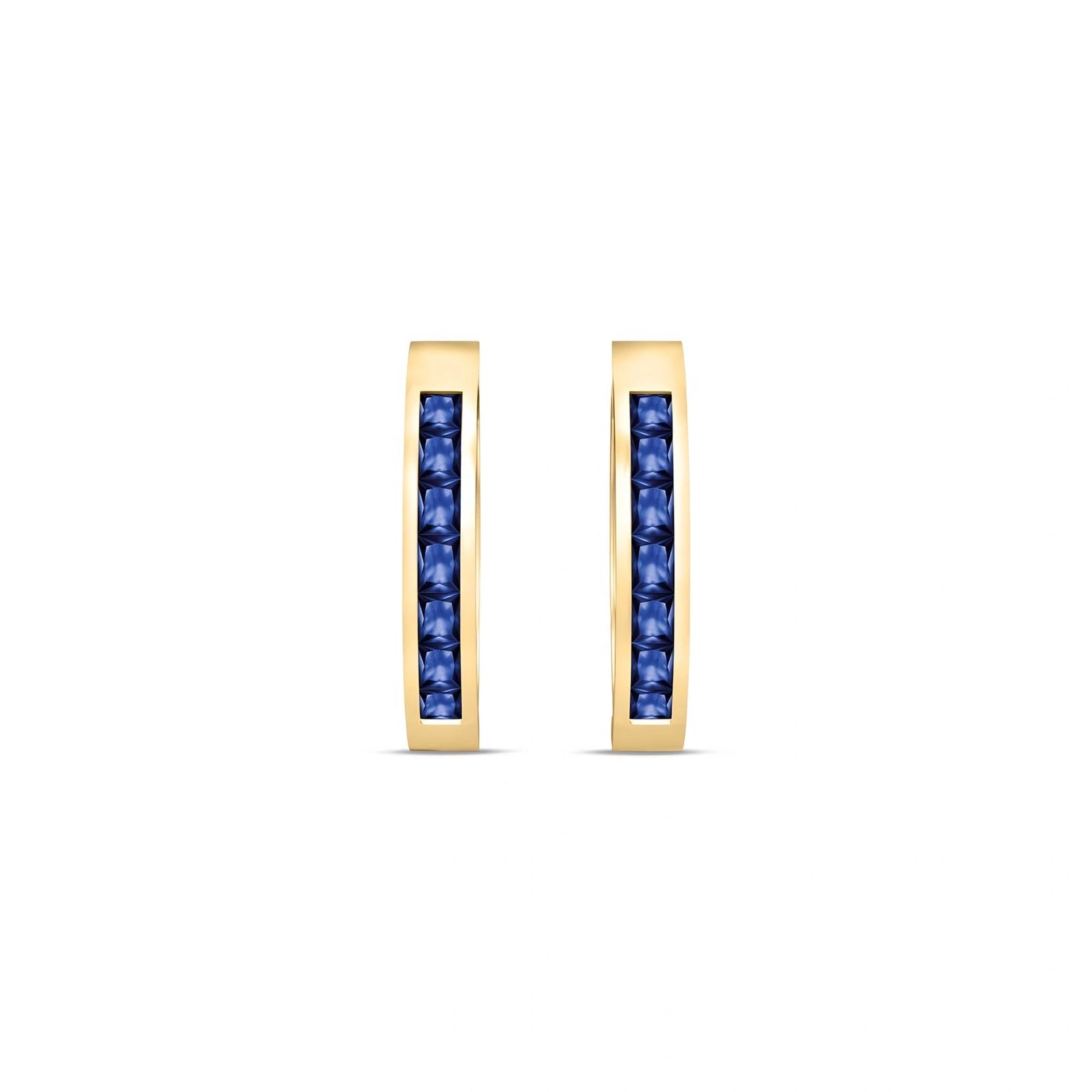 Yellow Gold Earrings Sapphire 10K — Rachele