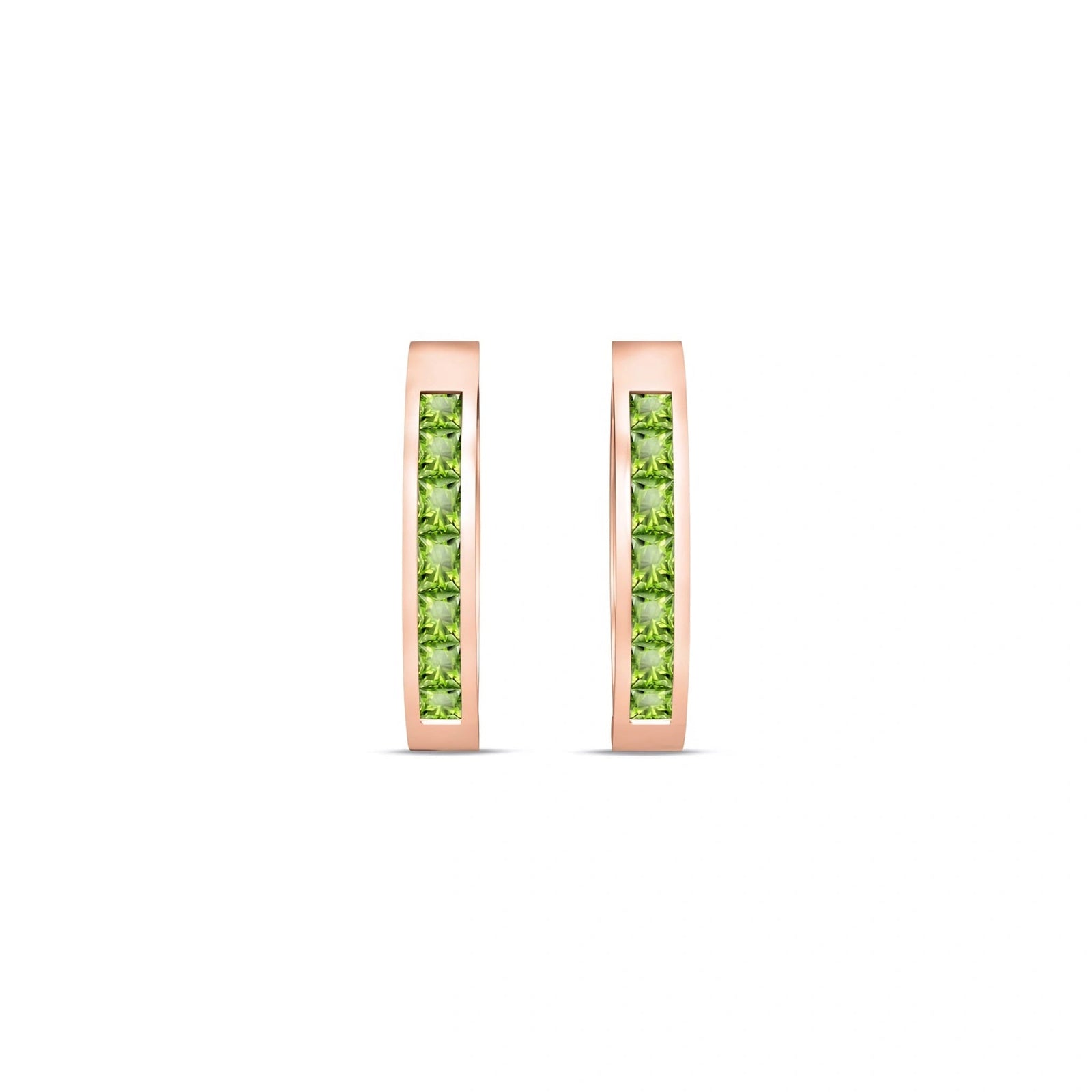 Rose Gold Earrings Peridot 10K — Rachele