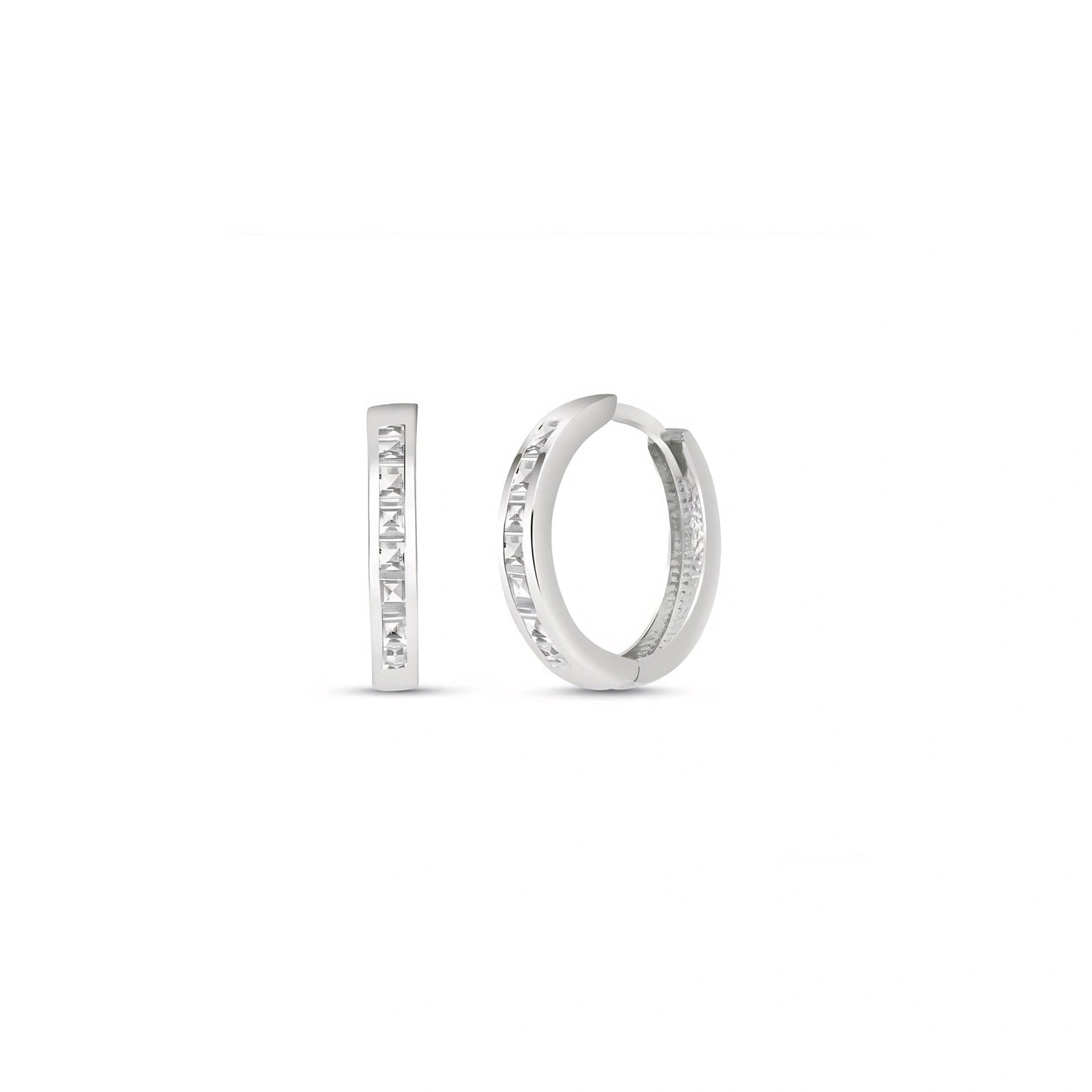 White Gold Earrings White Topaz 10K — Rachele