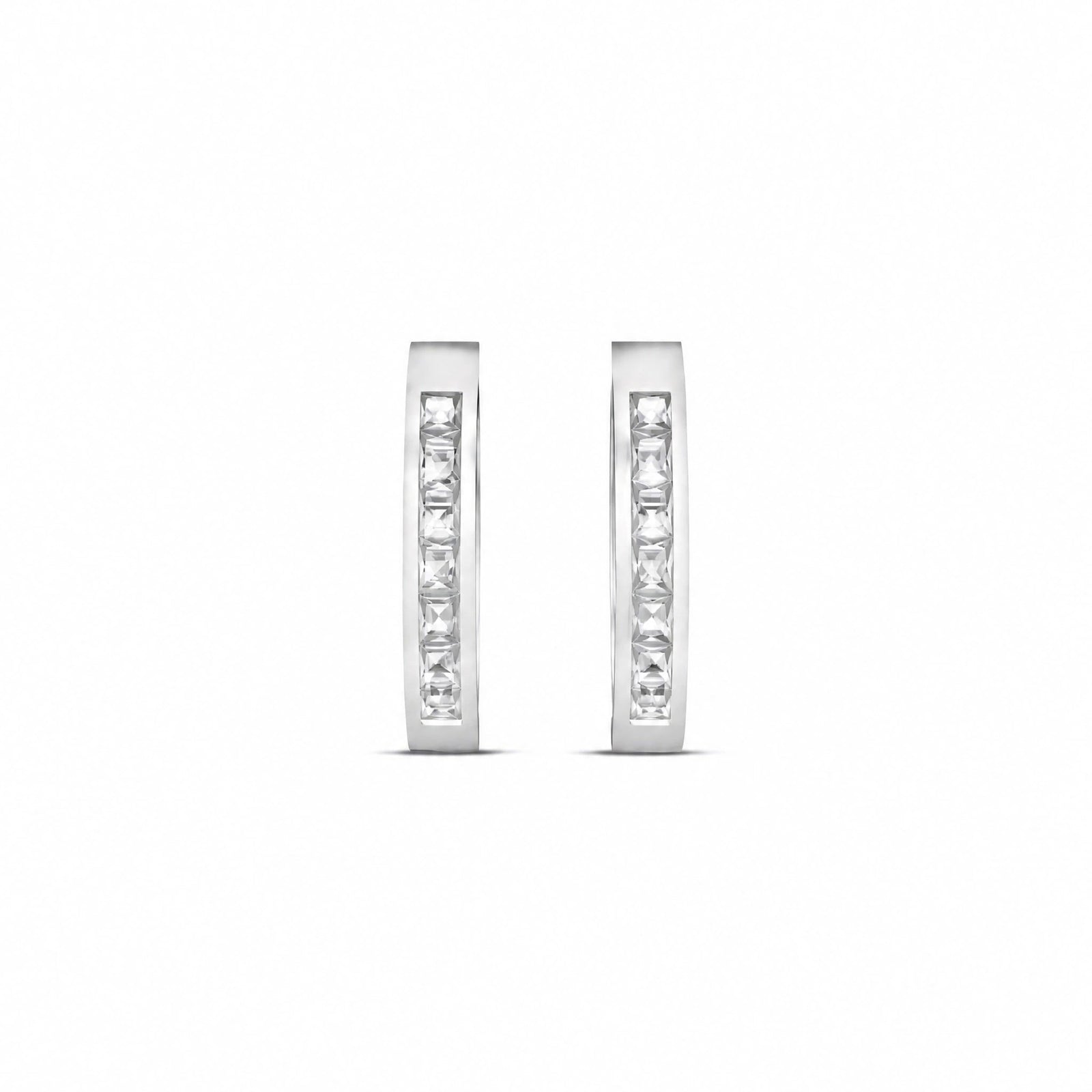 White Gold Earrings White Topaz 10K — Rachele