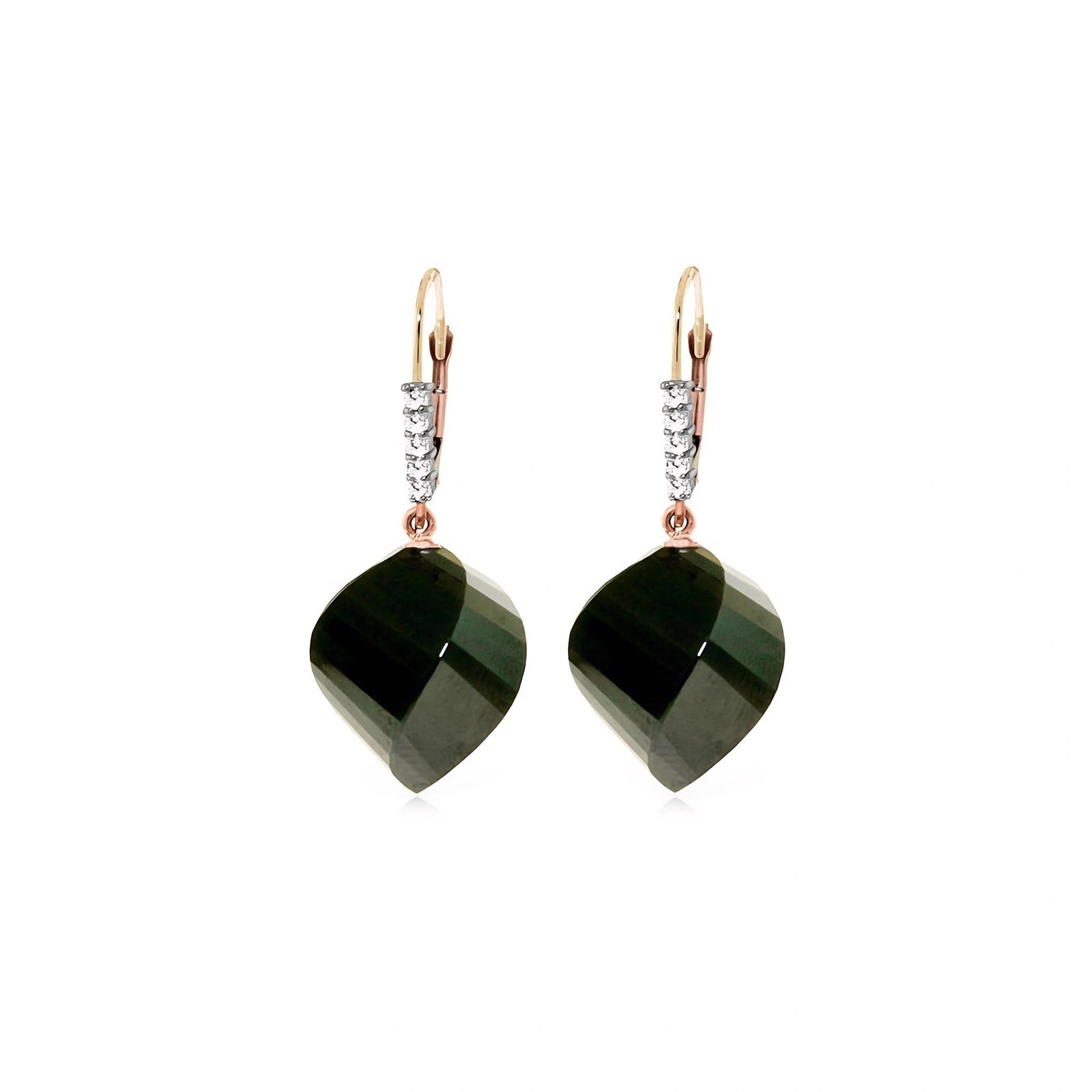 Rose Gold Earrings Spinel 10K — Stella