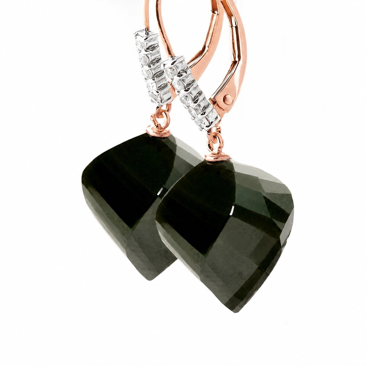 Rose Gold Earrings Spinel 10K — Stella