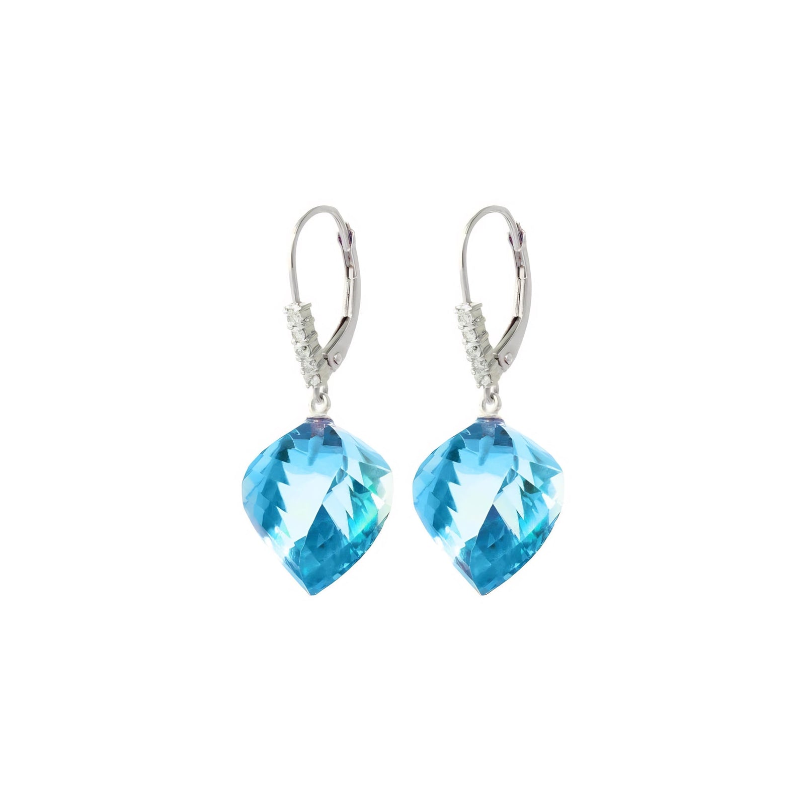 White Gold Earrings Spinel 10K — Stella