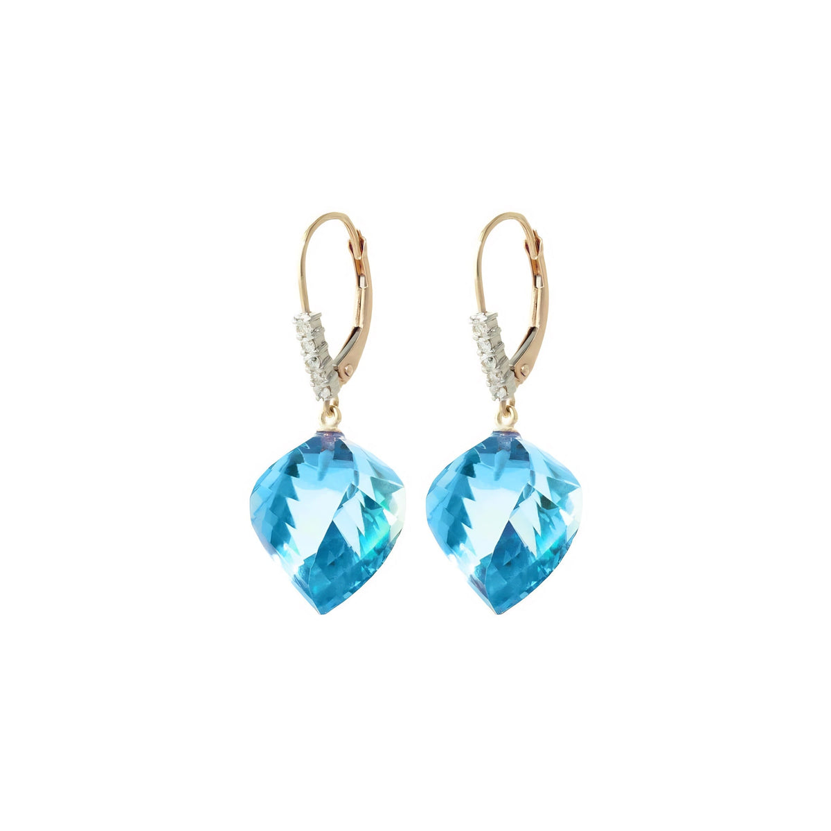 Yellow Gold Earrings Spinel 10K — Stella