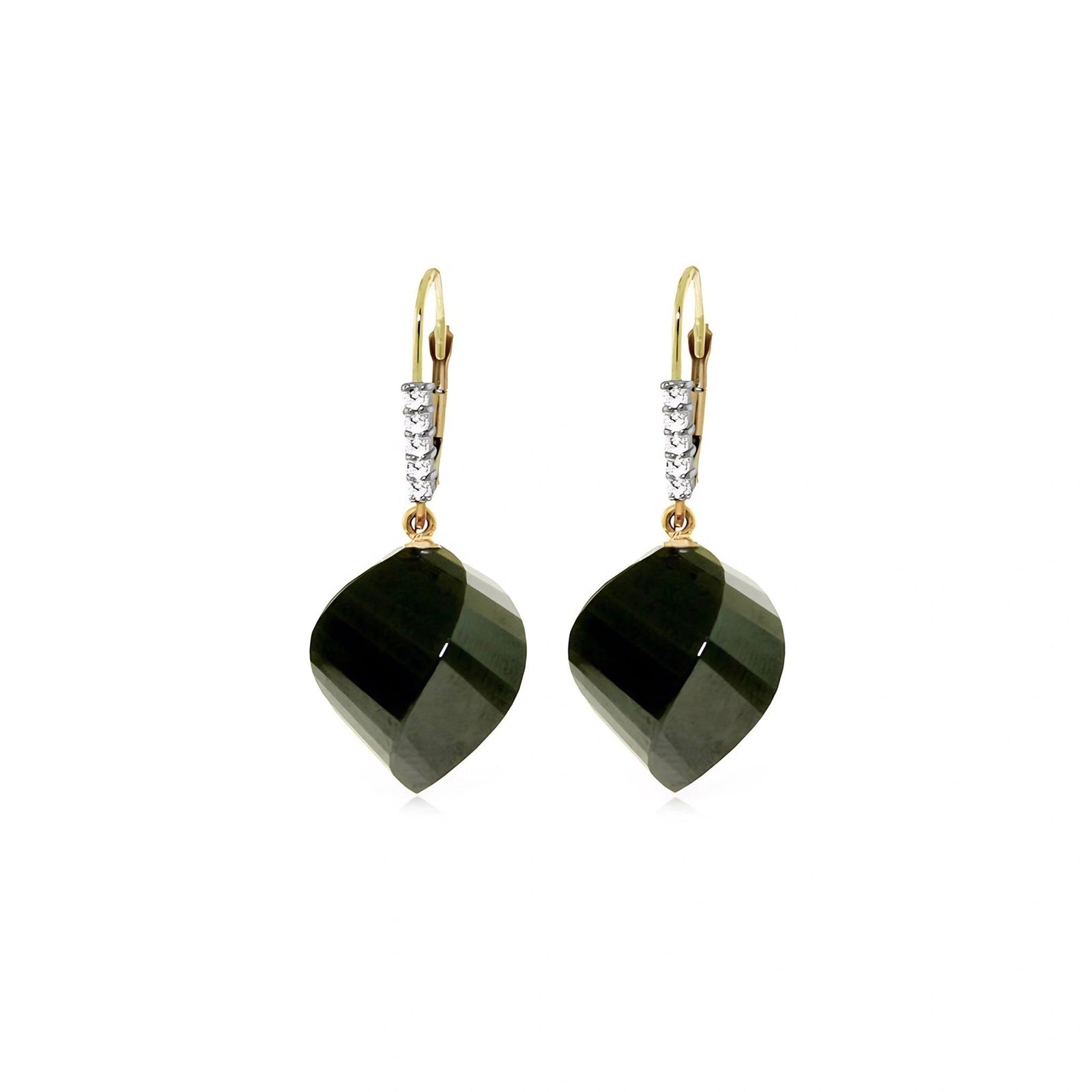 Yellow Gold Earrings Spinel 10K — Stella