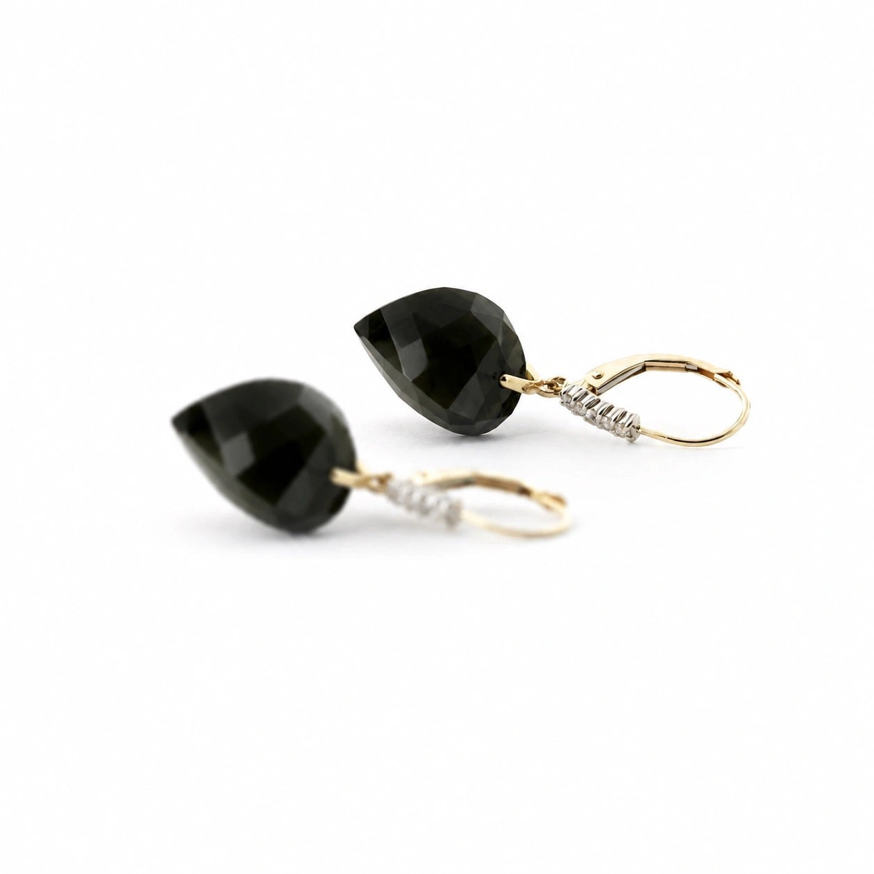 Yellow Gold Earrings Spinel 10K — Stella