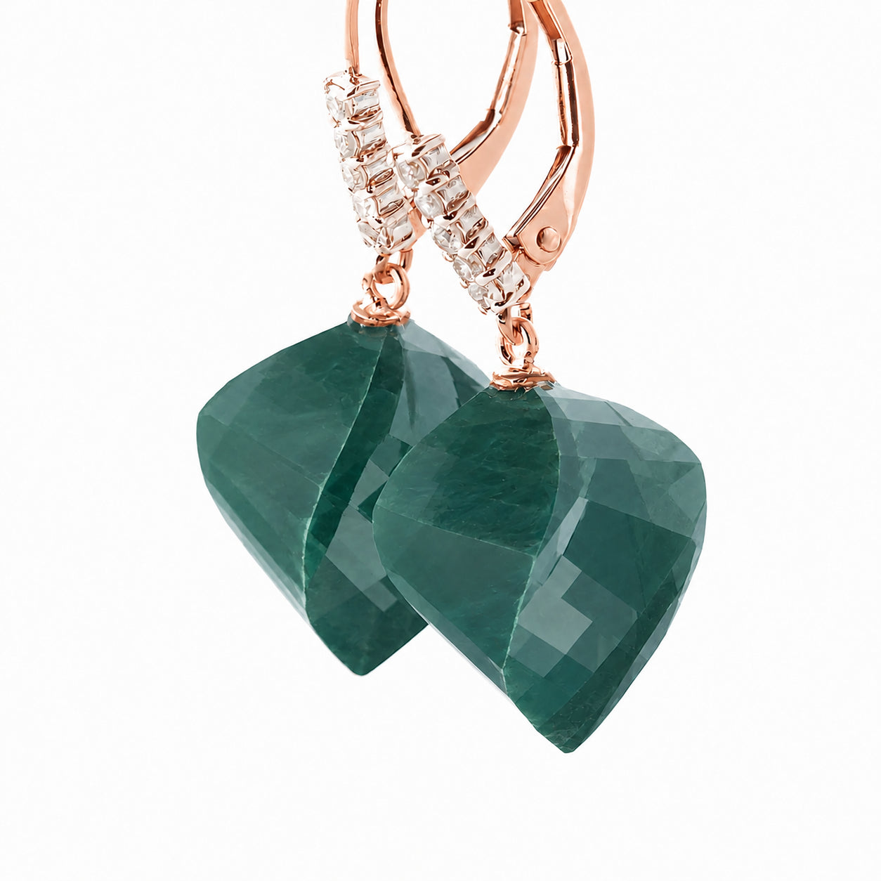 Rose Gold Earrings Citrine 10K — Stella