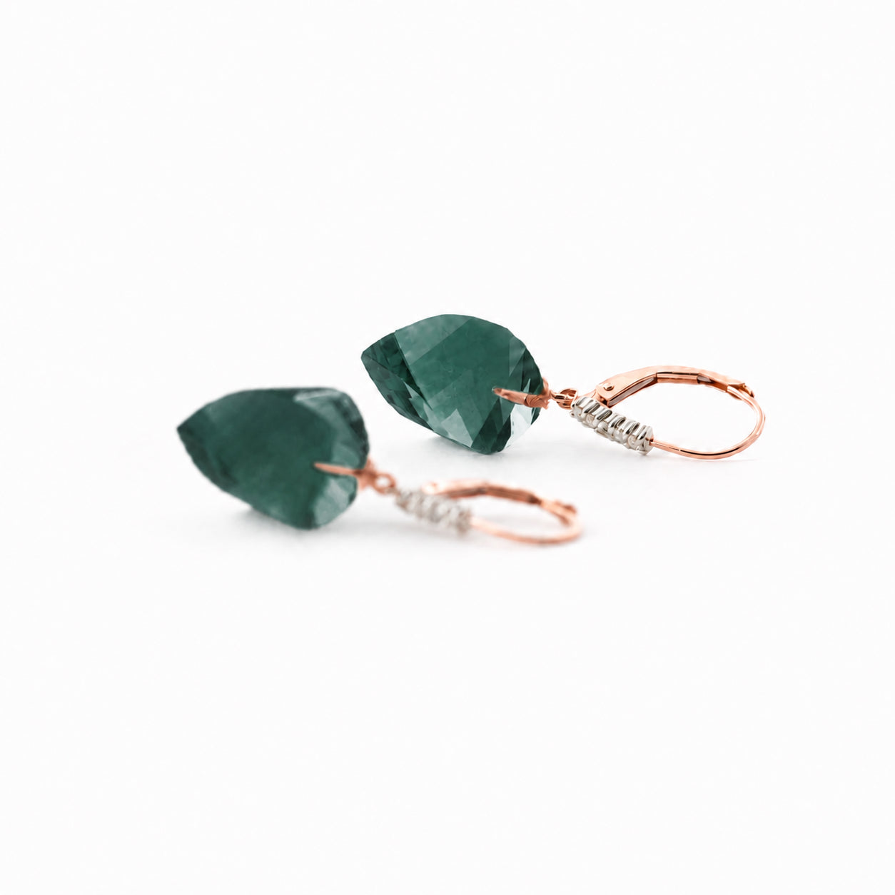 Rose Gold Earrings Citrine 10K — Stella