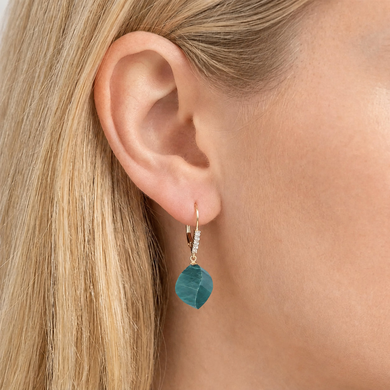 Yellow Gold Earrings Citrine 10K — Stella