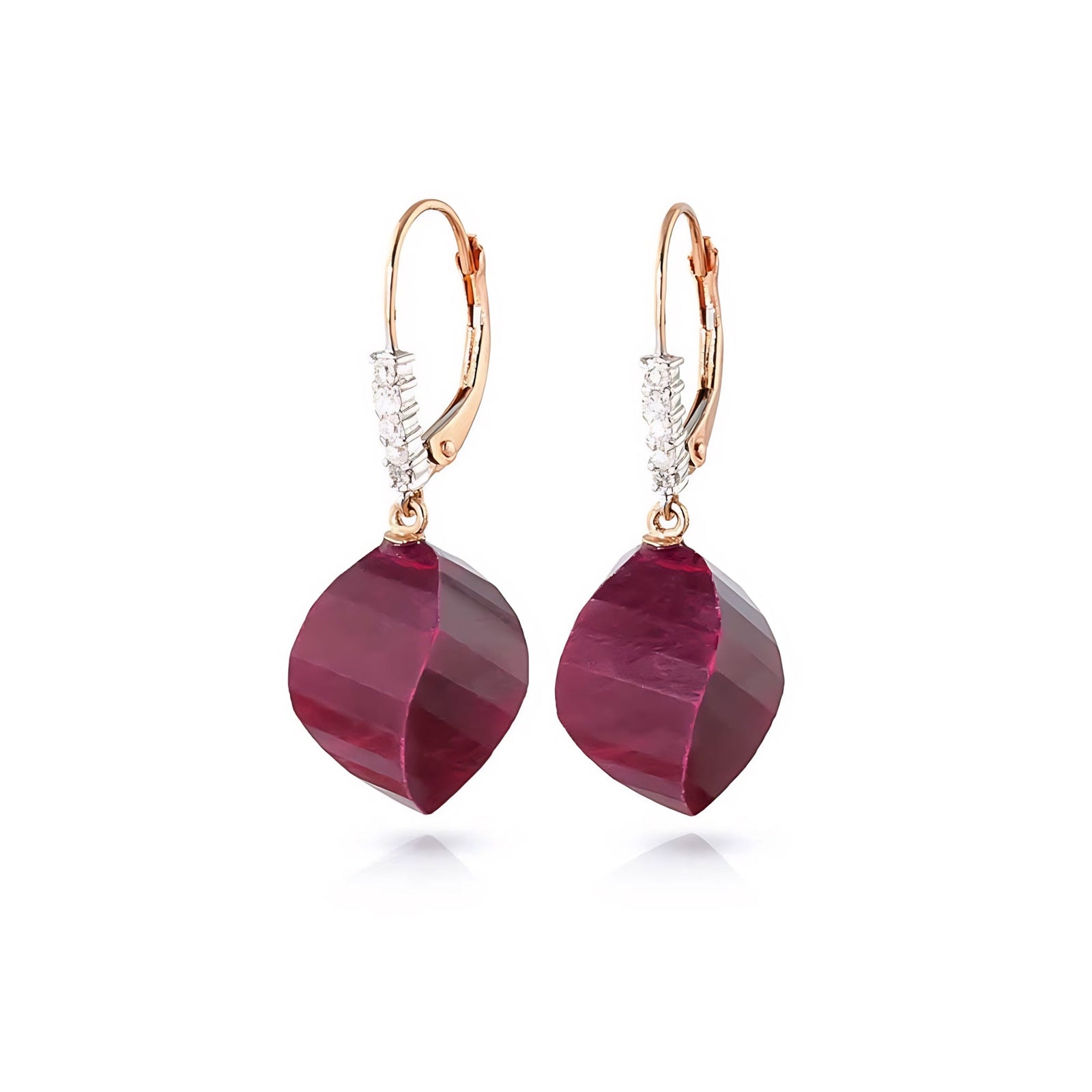 Rose Gold Earrings Blue Topaz 10K — Stella