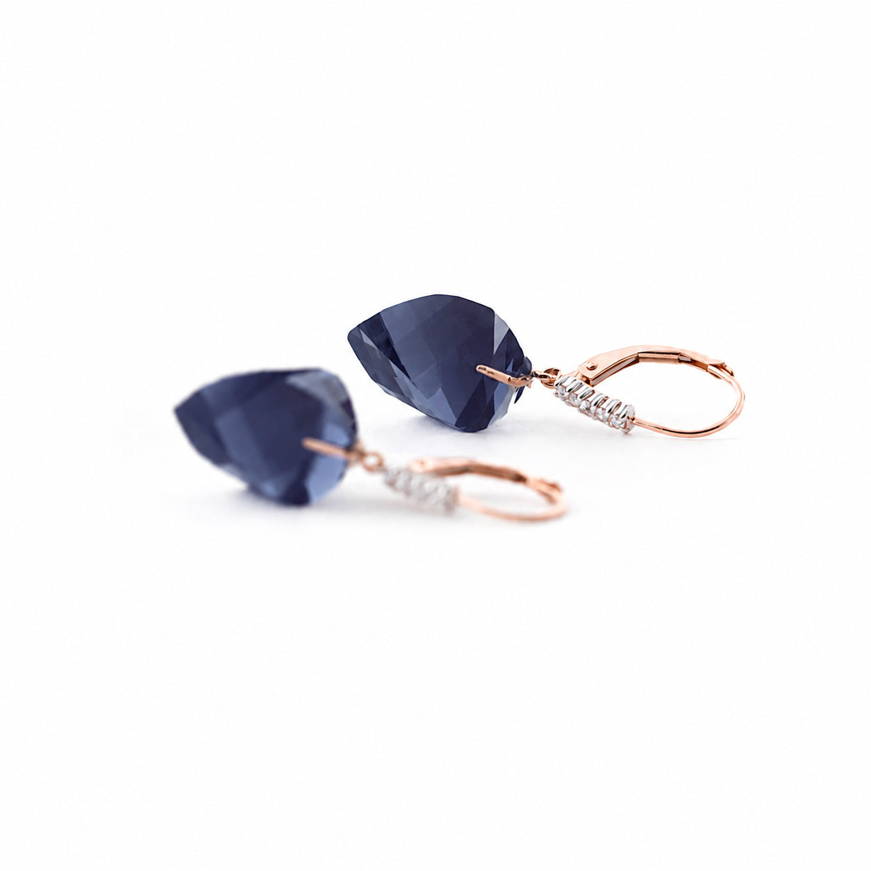 Rose Gold Earrings Ruby 10K — Stella