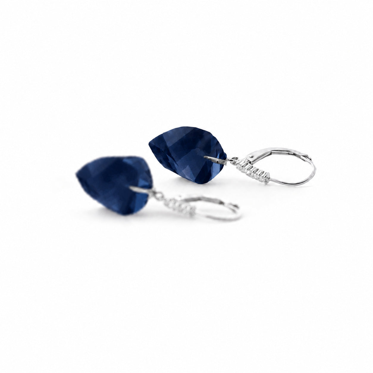 White Gold Earrings Ruby 10K — Stella