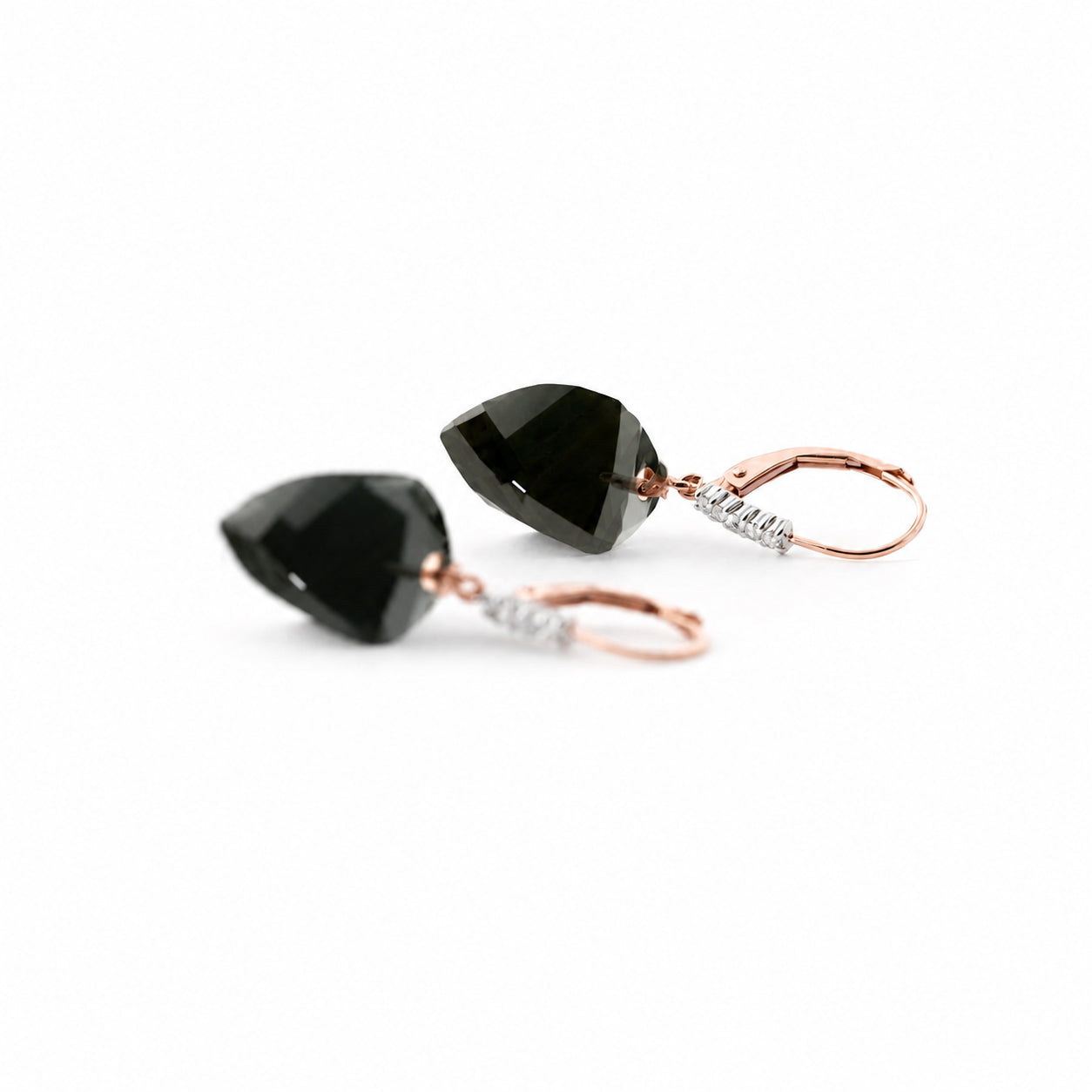 Rose Gold Earrings Sapphire 10K — Stella