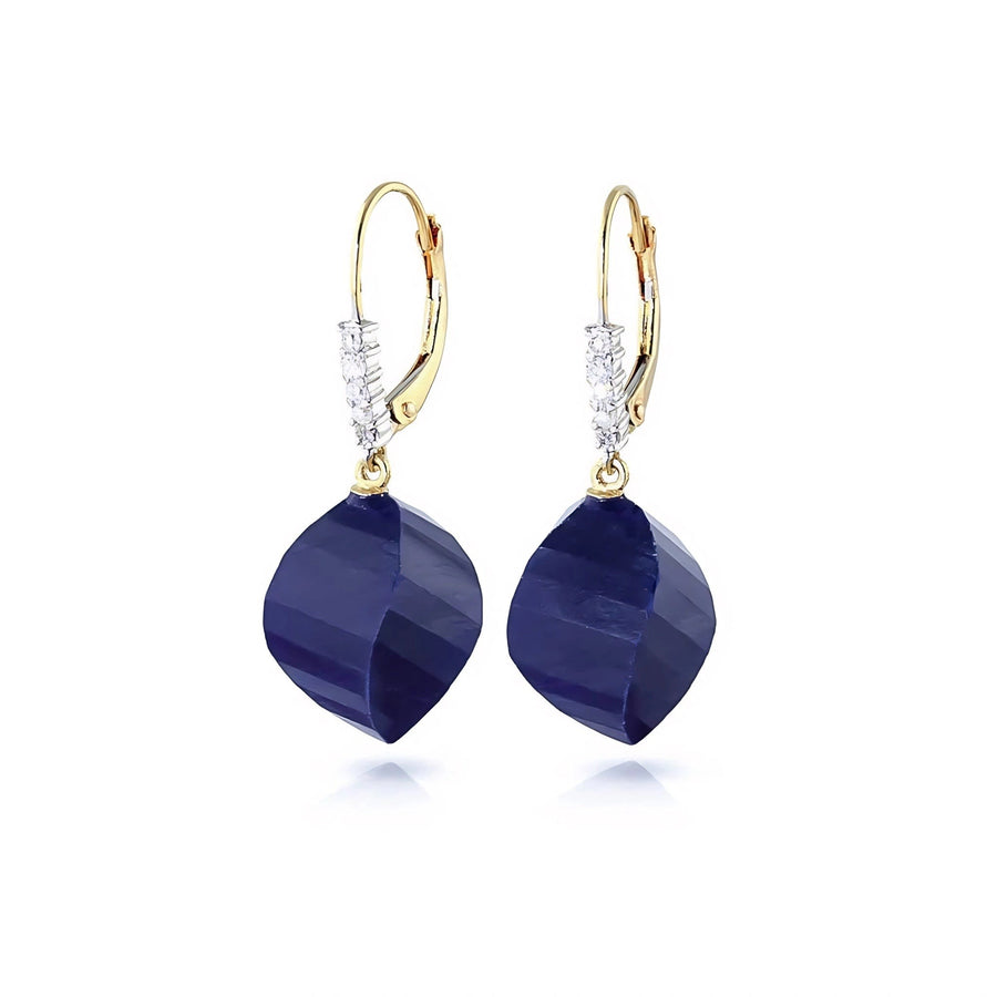 Yellow Gold Earrings Sapphire 10K — Stella