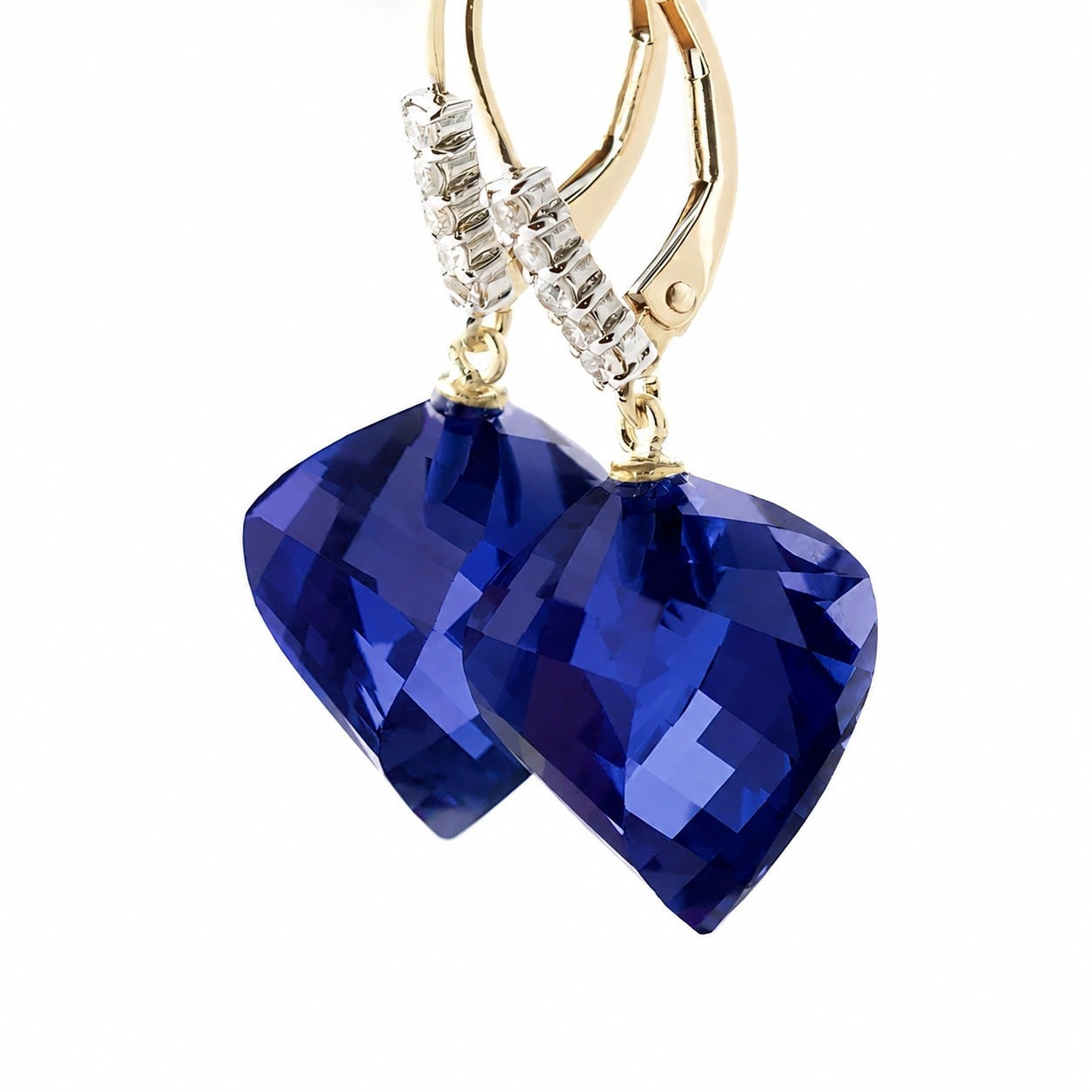 Yellow Gold Earrings Sapphire 10K — Stella