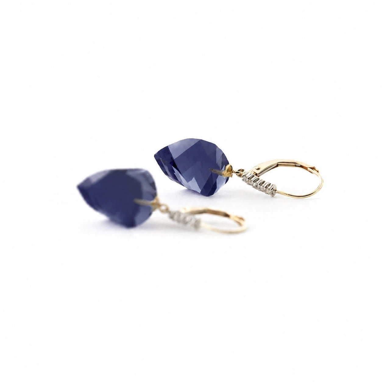 Yellow Gold Earrings Sapphire 10K — Stella