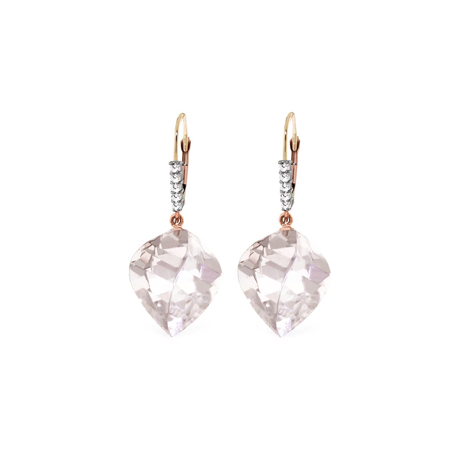 Rose Gold Earrings Emerald 10K — Stella