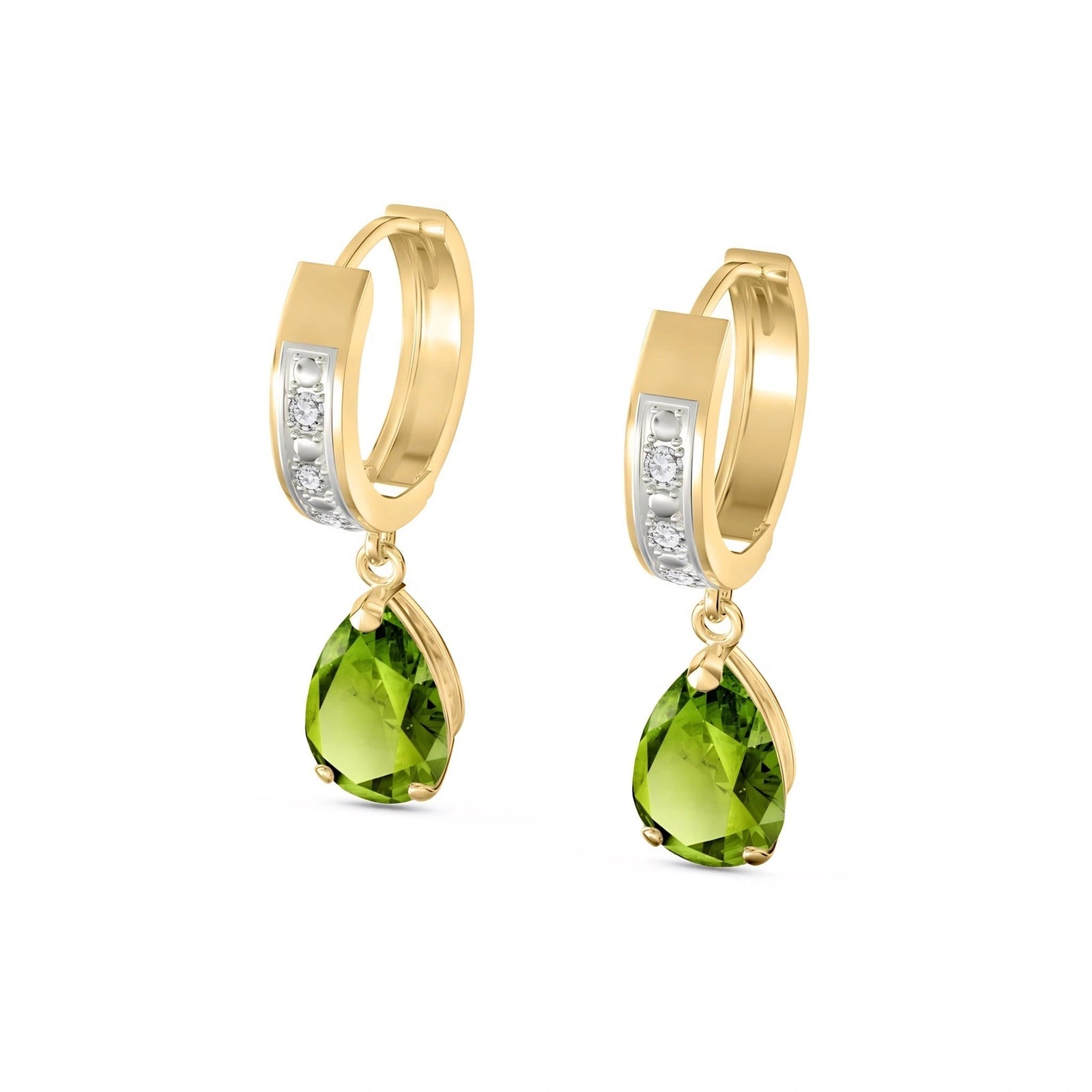 Yellow Gold Reverie Earrings Peridot 10K — Gianna