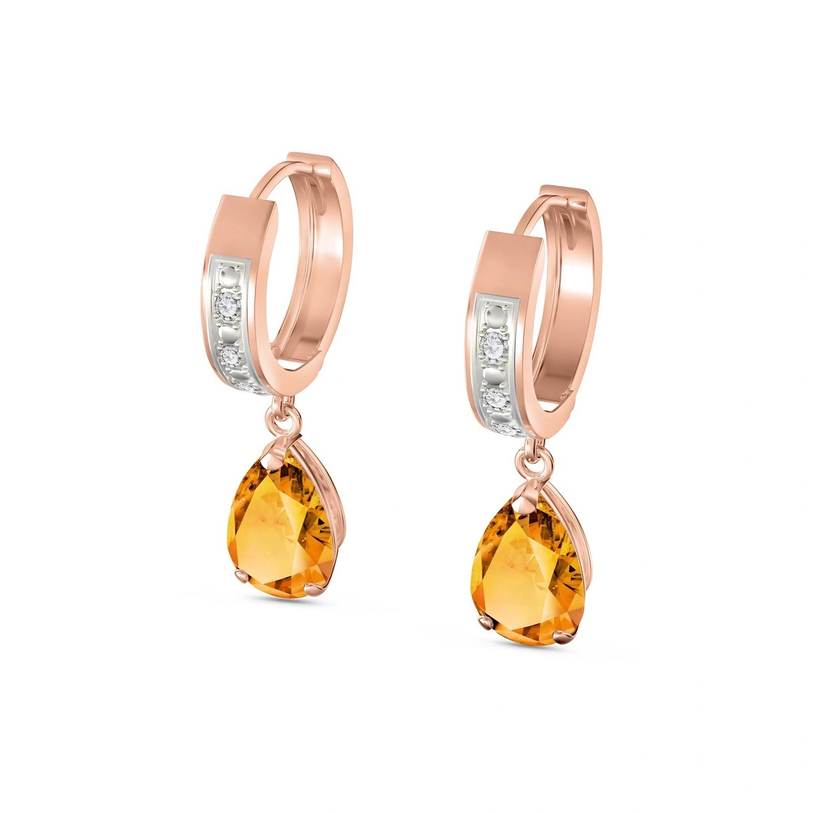 Rose Gold Reverie Earrings Citrine 10K — Gianna