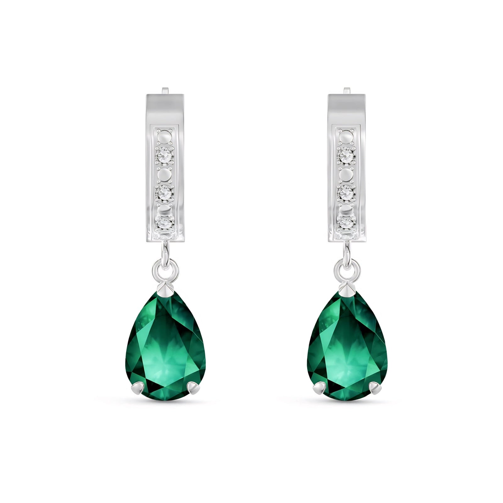 White Gold Reverie Earrings Pink Topaz 10K — Gianna