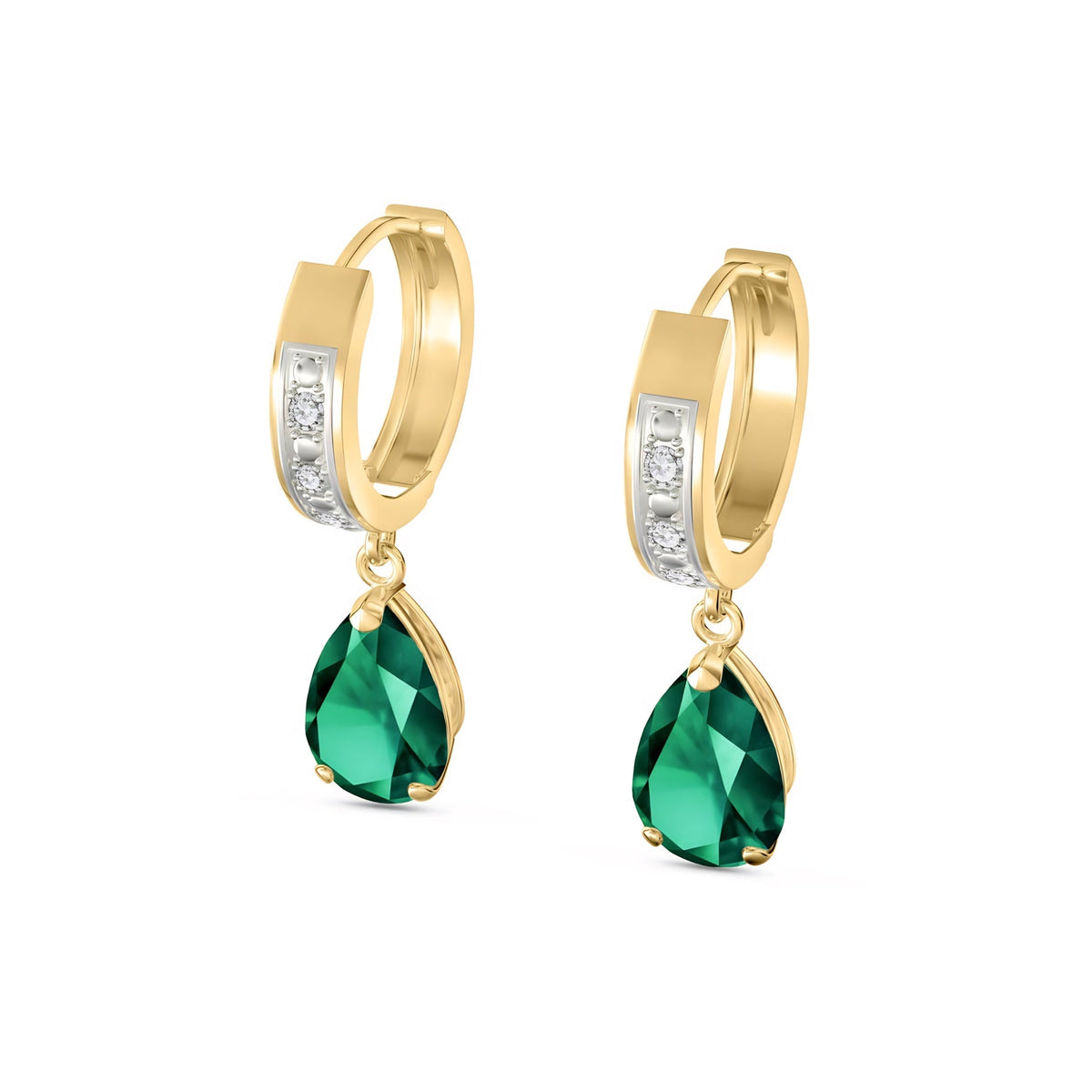 Yellow Gold Reverie Earrings Pink Topaz 10K — Gianna