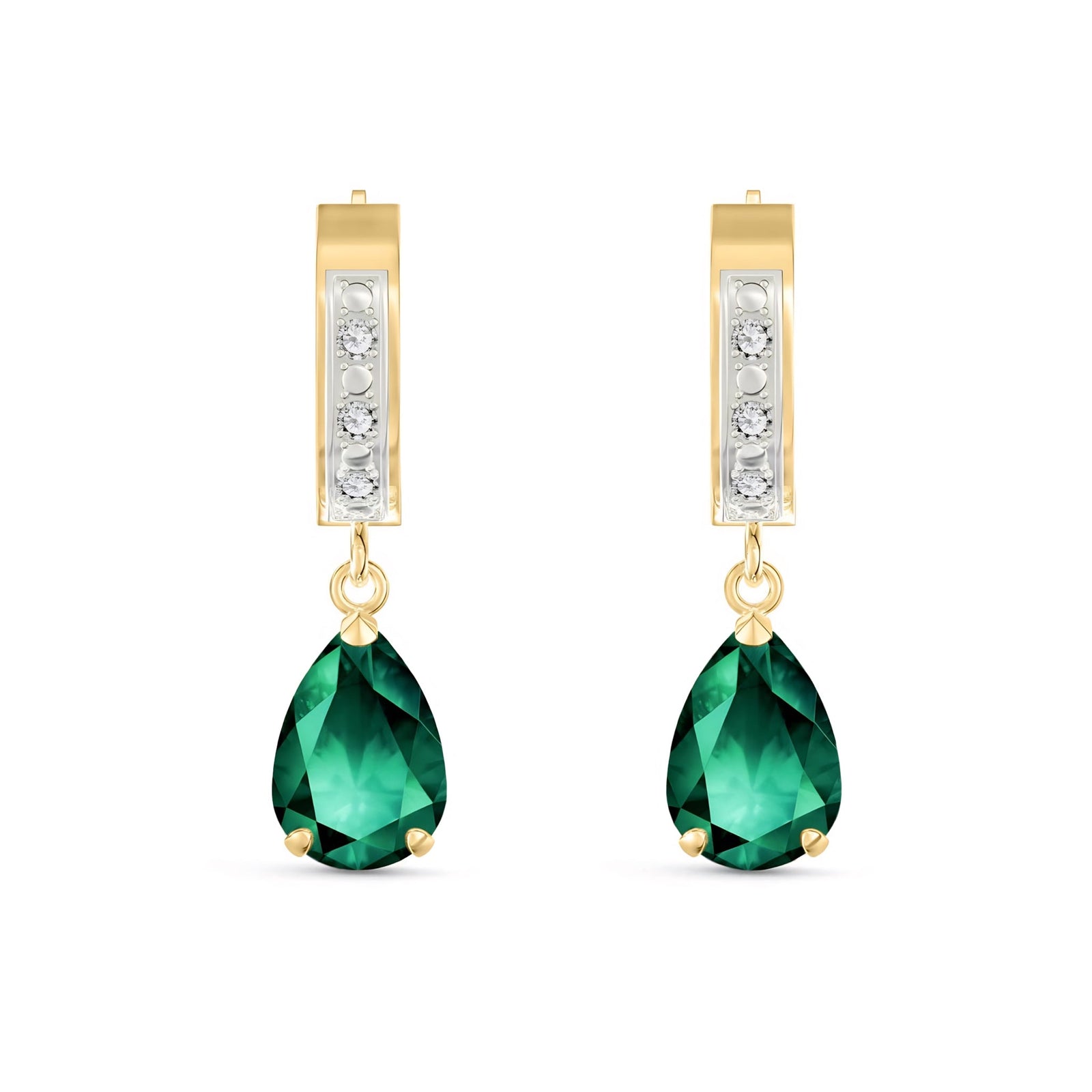 Yellow Gold Reverie Earrings Pink Topaz 10K — Gianna