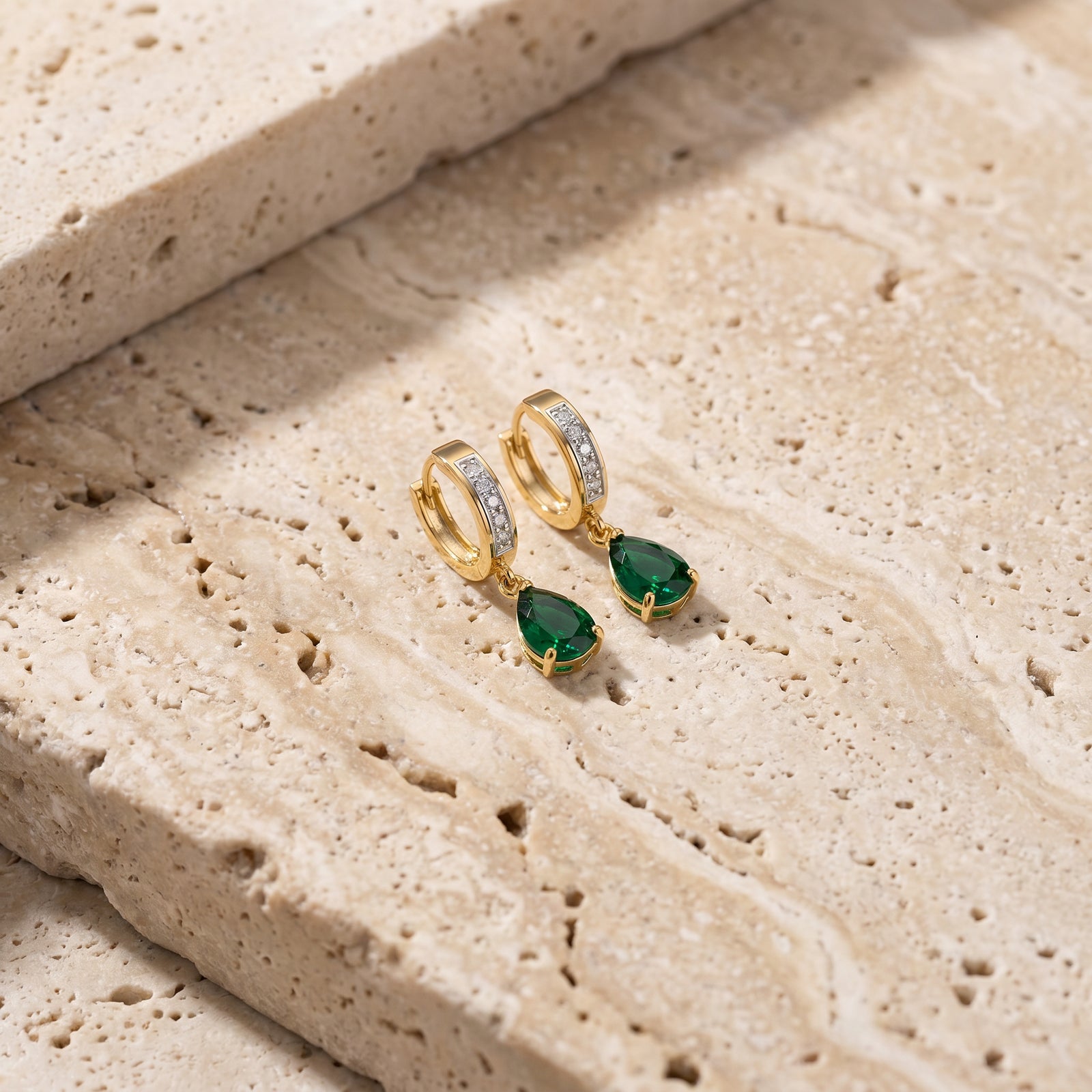 Yellow Gold Reverie Earrings Pink Topaz 10K — Gianna