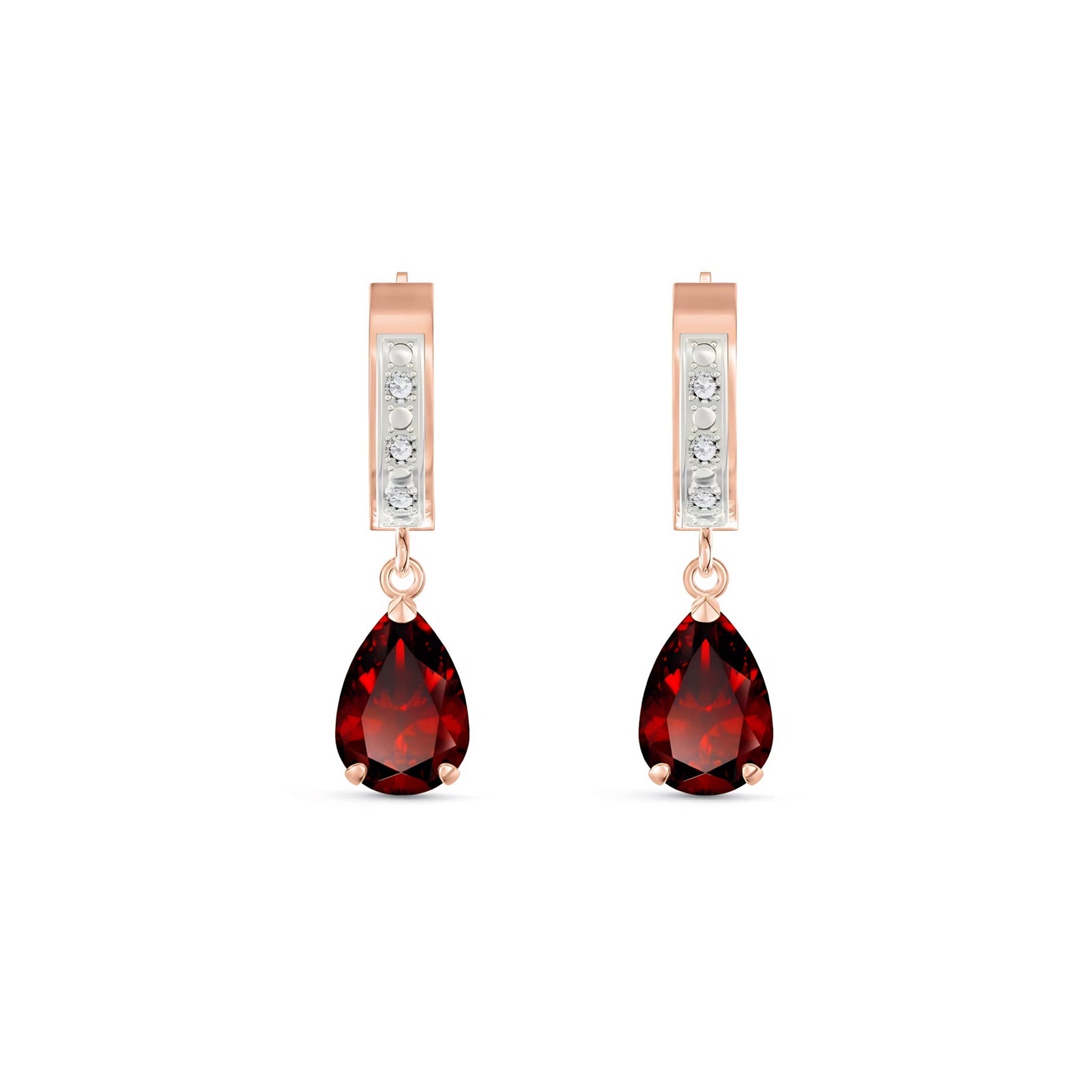 Rose Gold Reverie Earrings Aquamarine 10K — Gianna