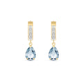 Yellow Gold Reverie Earrings Aquamarine 10K — Gianna