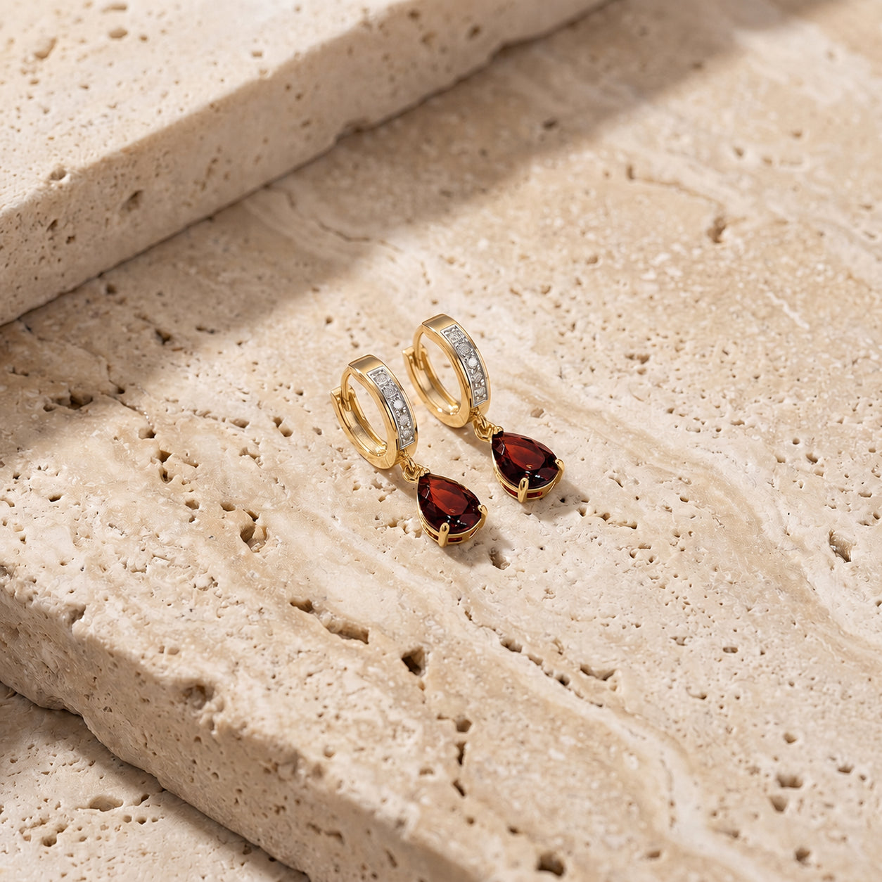 Yellow Gold Reverie Earrings Aquamarine 10K — Gianna