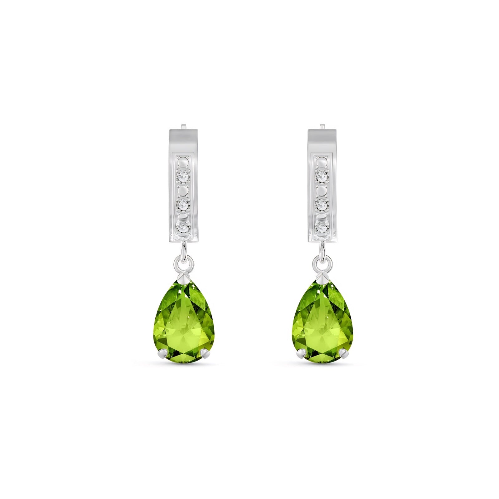 White Gold Reverie Earrings Ruby 10K — Gianna