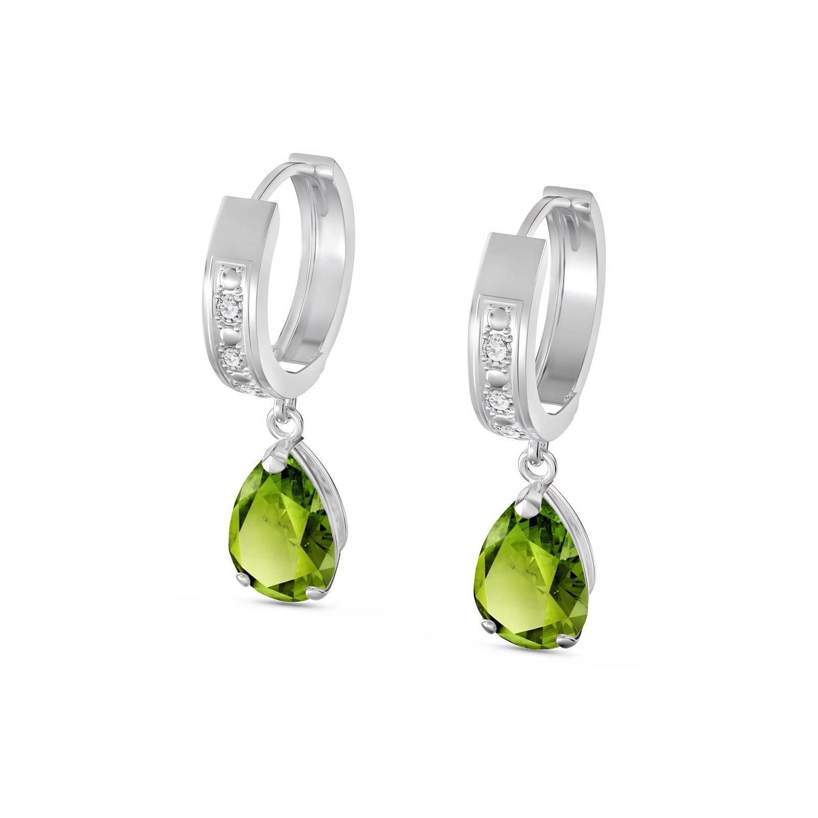 White Gold Reverie Earrings Ruby 10K — Gianna