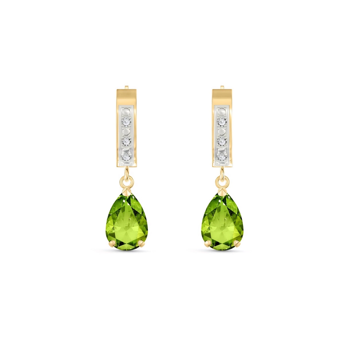 Yellow Gold Reverie Earrings Ruby 10K — Gianna