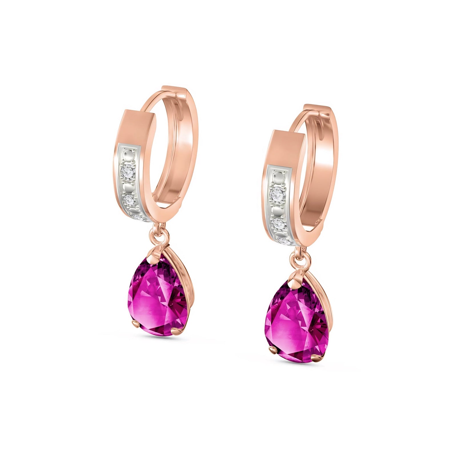 Rose Gold Reverie Earrings Sapphire 10K — Gianna
