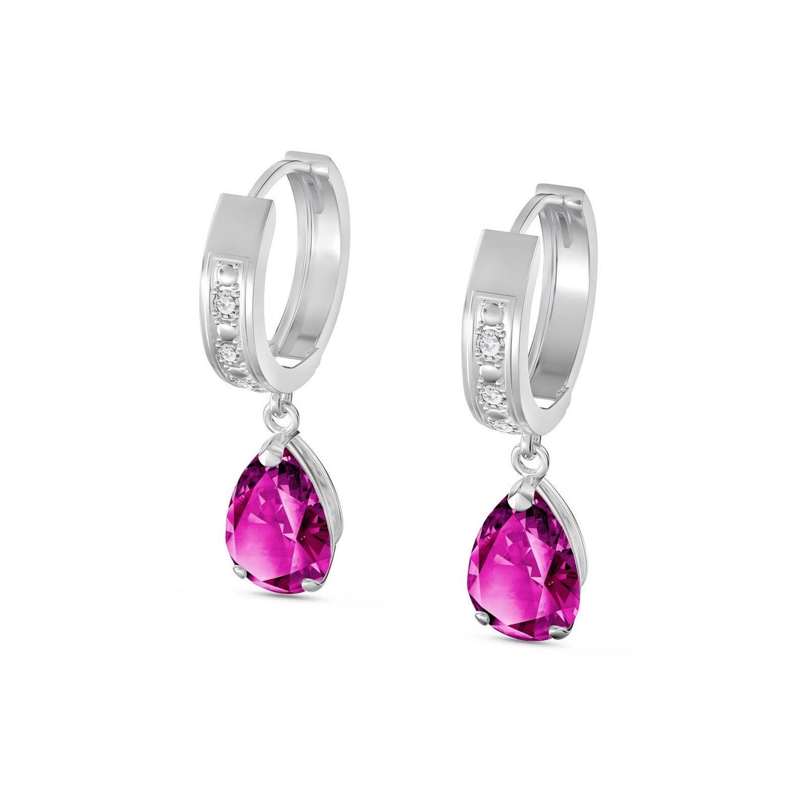 White Gold Reverie Earrings Sapphire 10K — Gianna