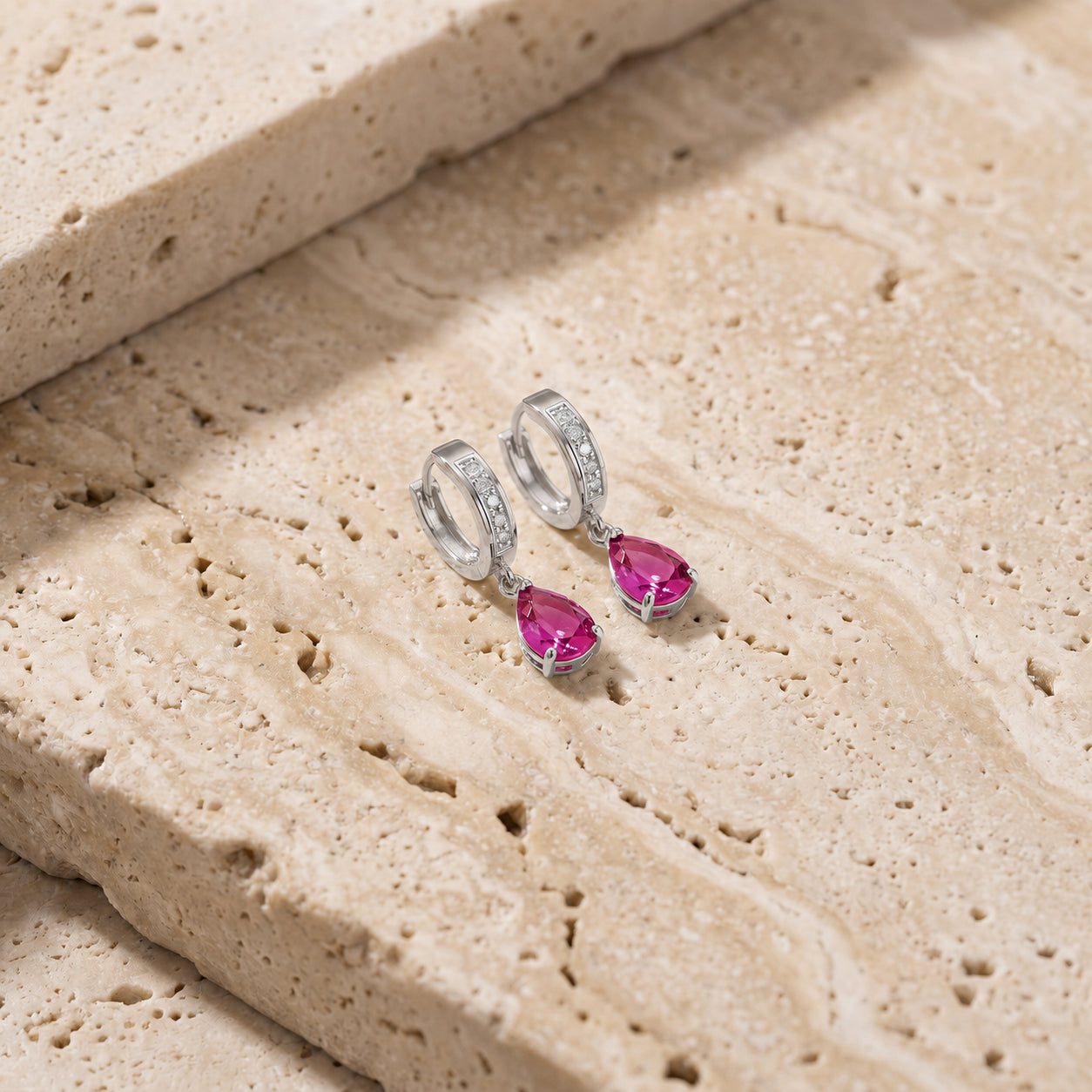 White Gold Reverie Earrings Sapphire 10K — Gianna