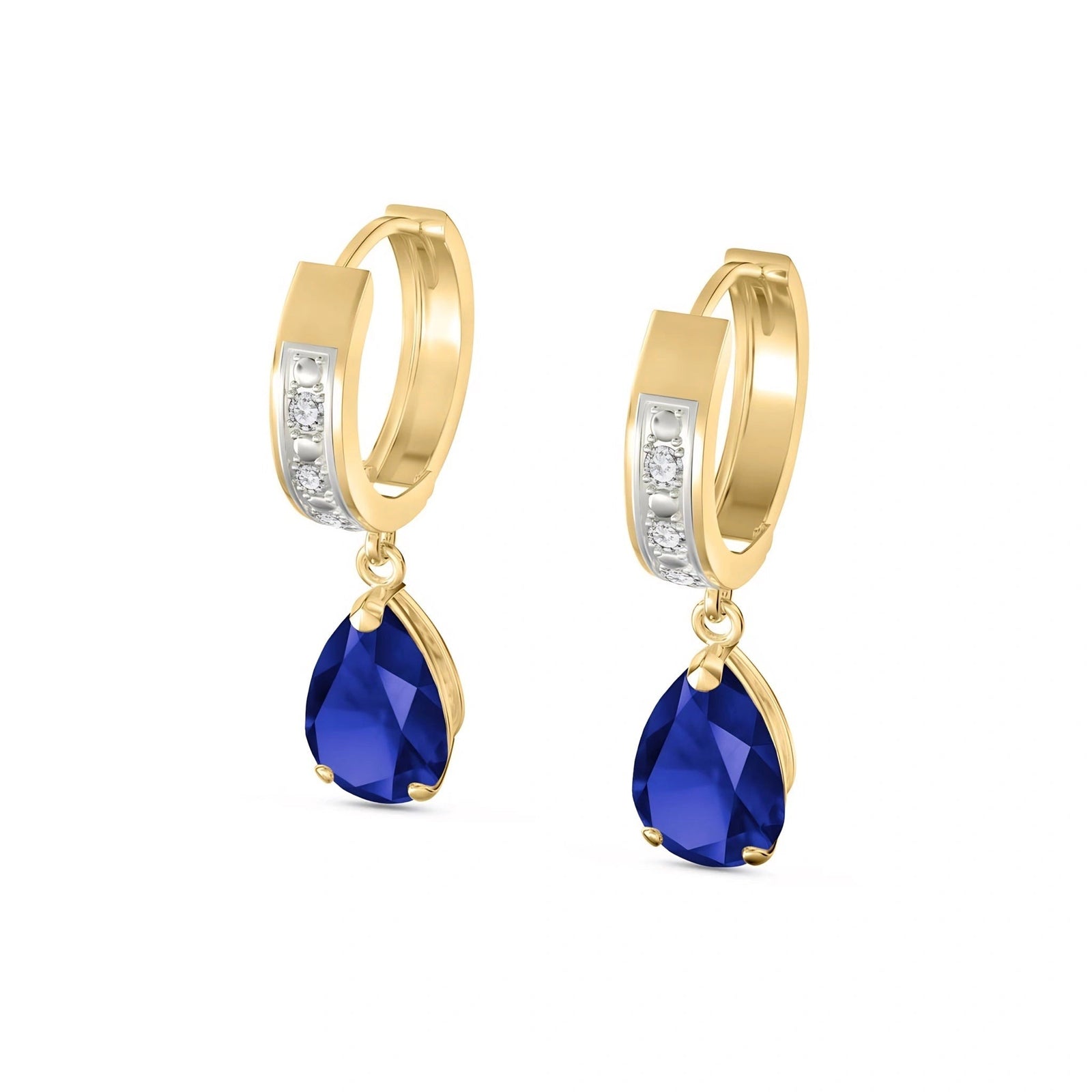 Yellow Gold Reverie Earrings Sapphire 10K — Gianna