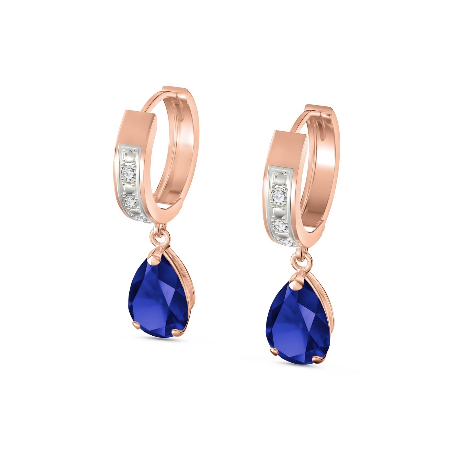 Rose Gold Reverie Earrings Emerald 10K — Gianna