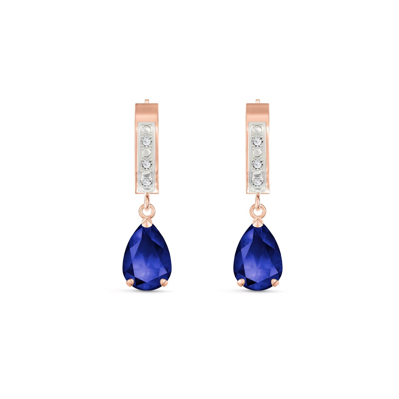 Rose Gold Reverie Earrings Emerald 10K — Gianna