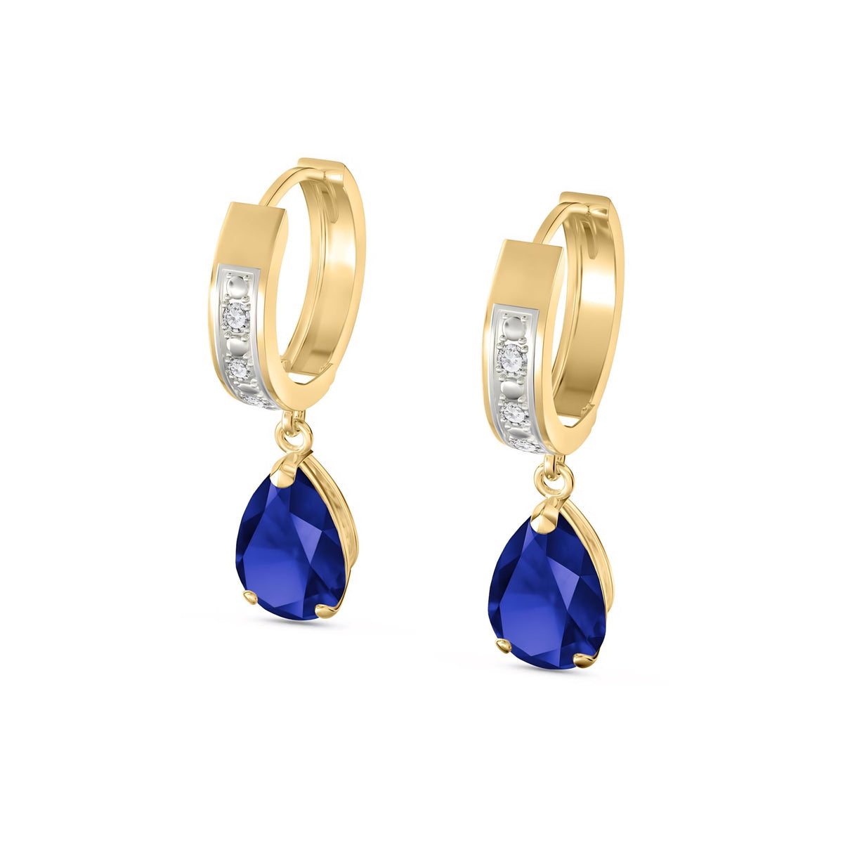 Yellow Gold Reverie Earrings Emerald 10K — Gianna
