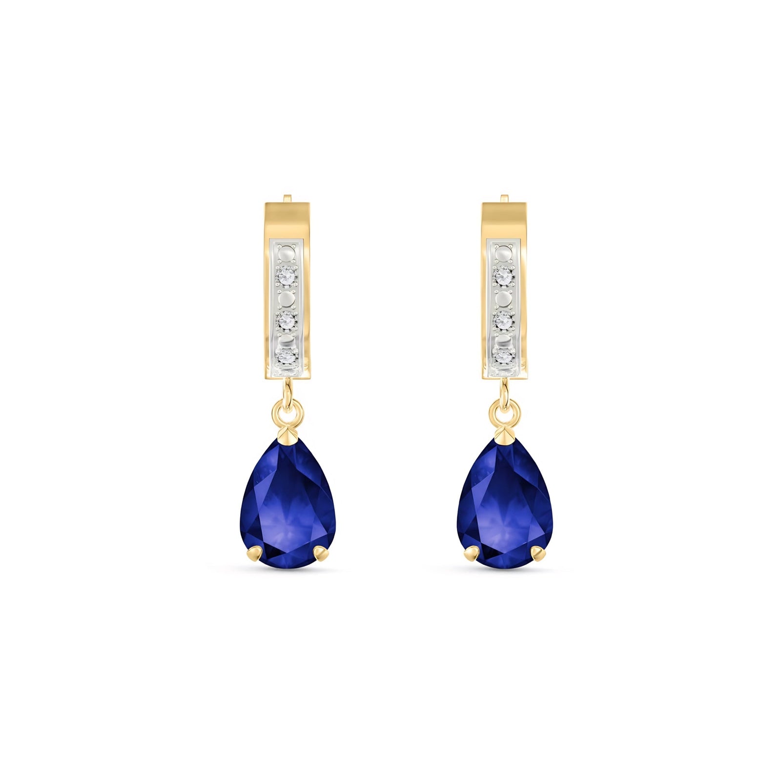 Yellow Gold Reverie Earrings Emerald 10K — Gianna
