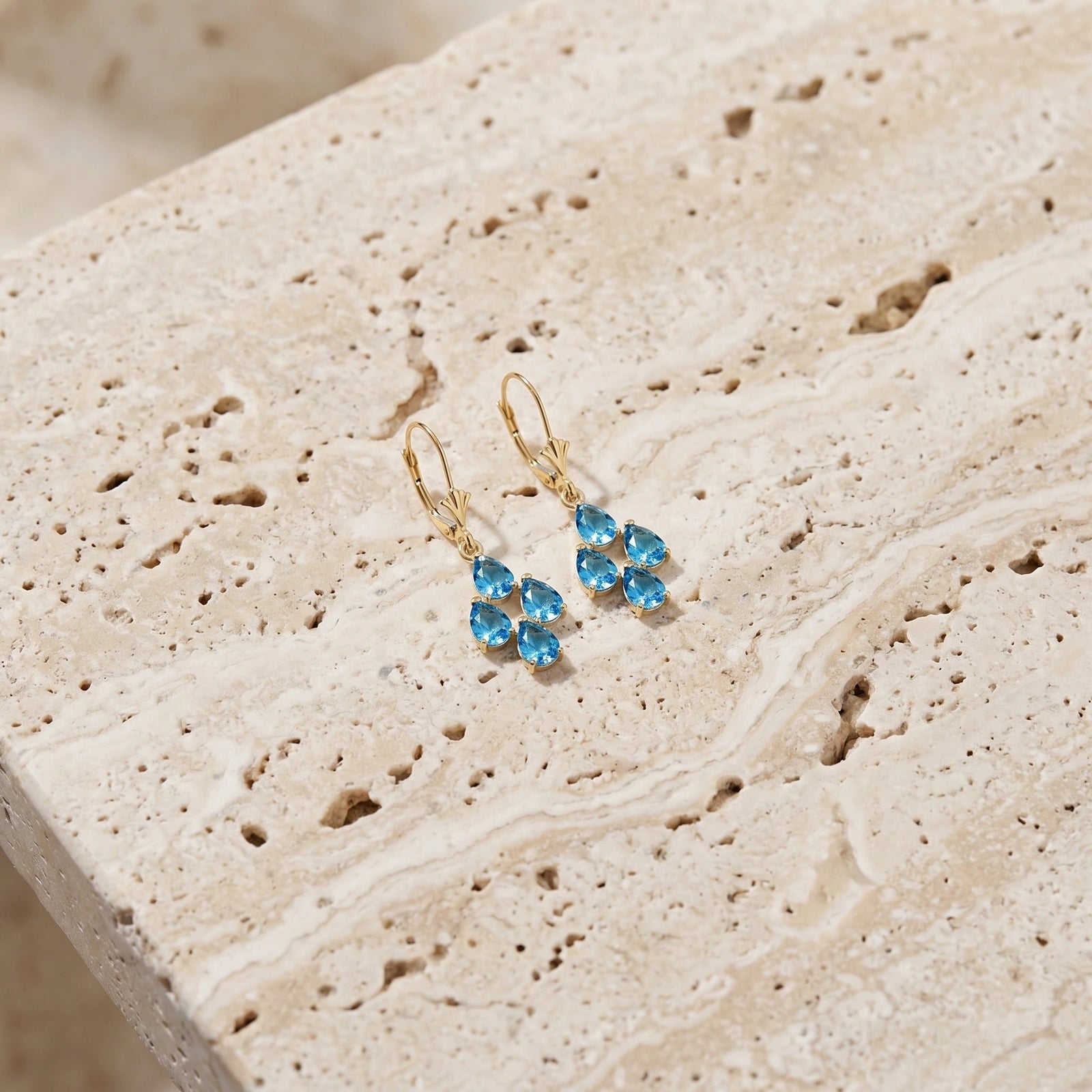 Yellow Gold Blue Topaz — Mariaamalia
