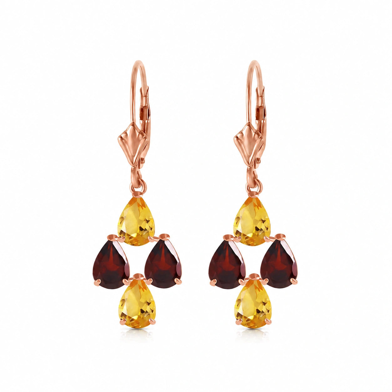 Rose Gold Garnet & Citrine — Mariaamalia